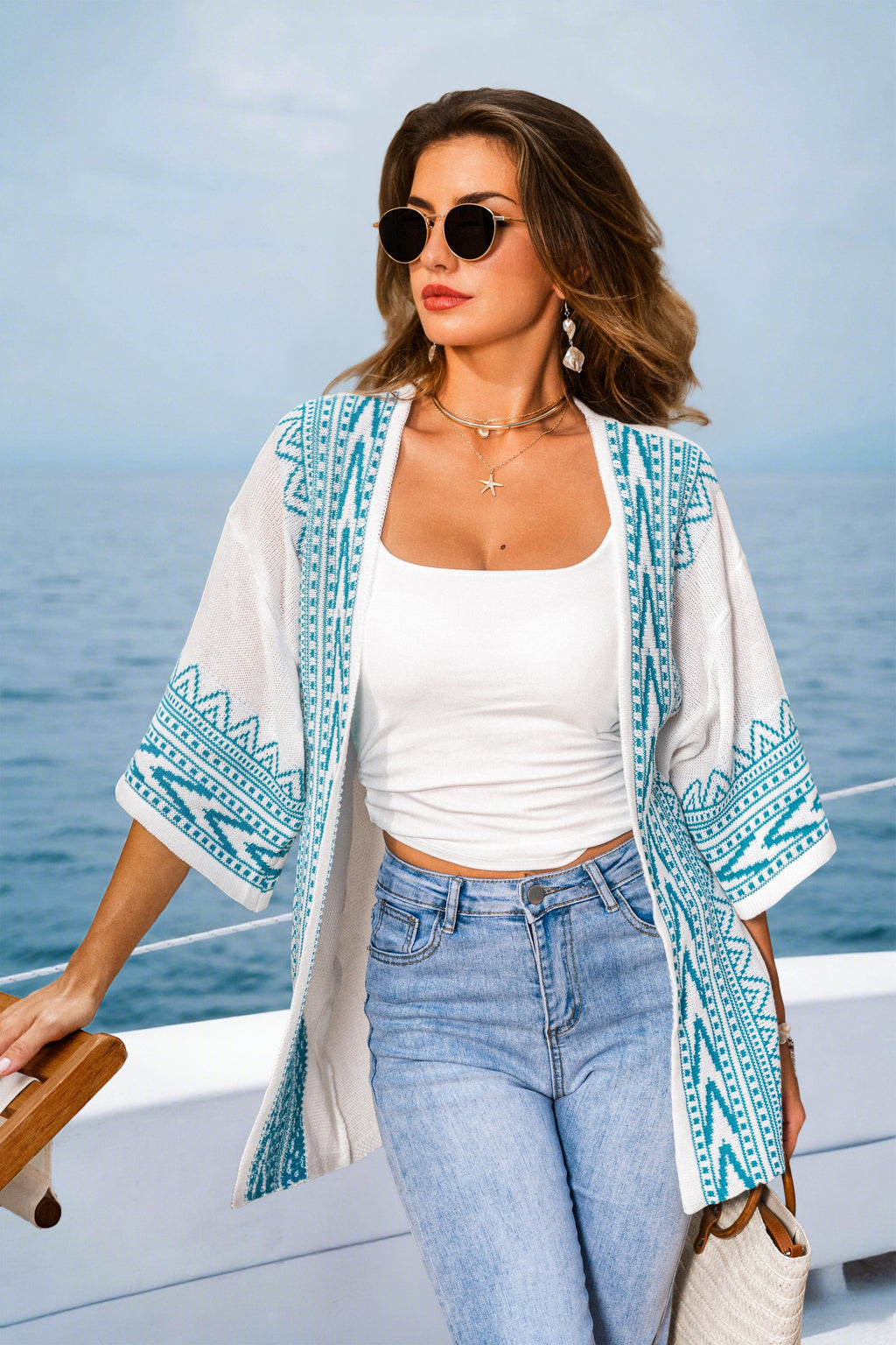 Arctic Echo Geo Cardigan
