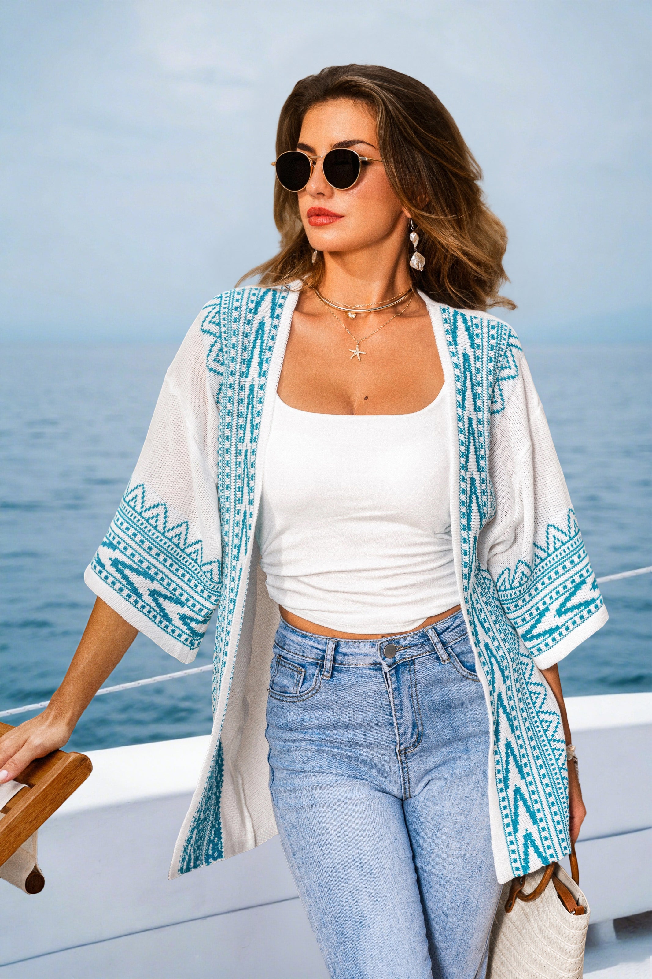 Arctic Echo Geo Cardigan