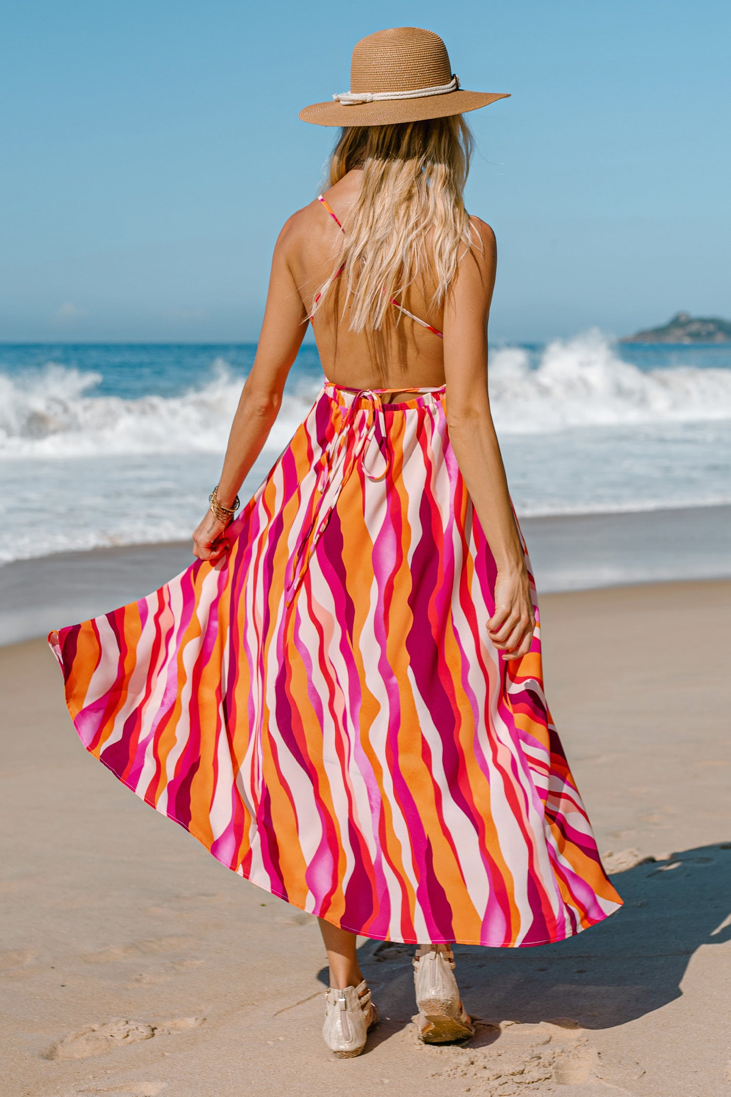 Different Strokes Abstract Maxi Dress