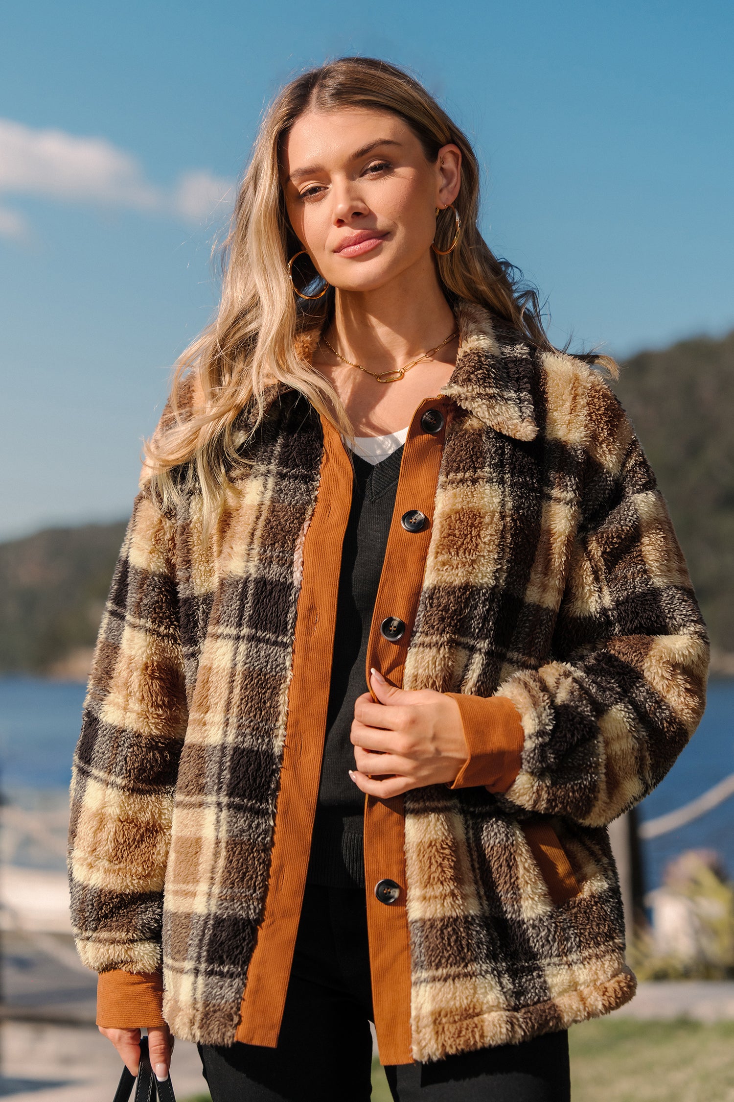 Warm Welcome Plaid Coat