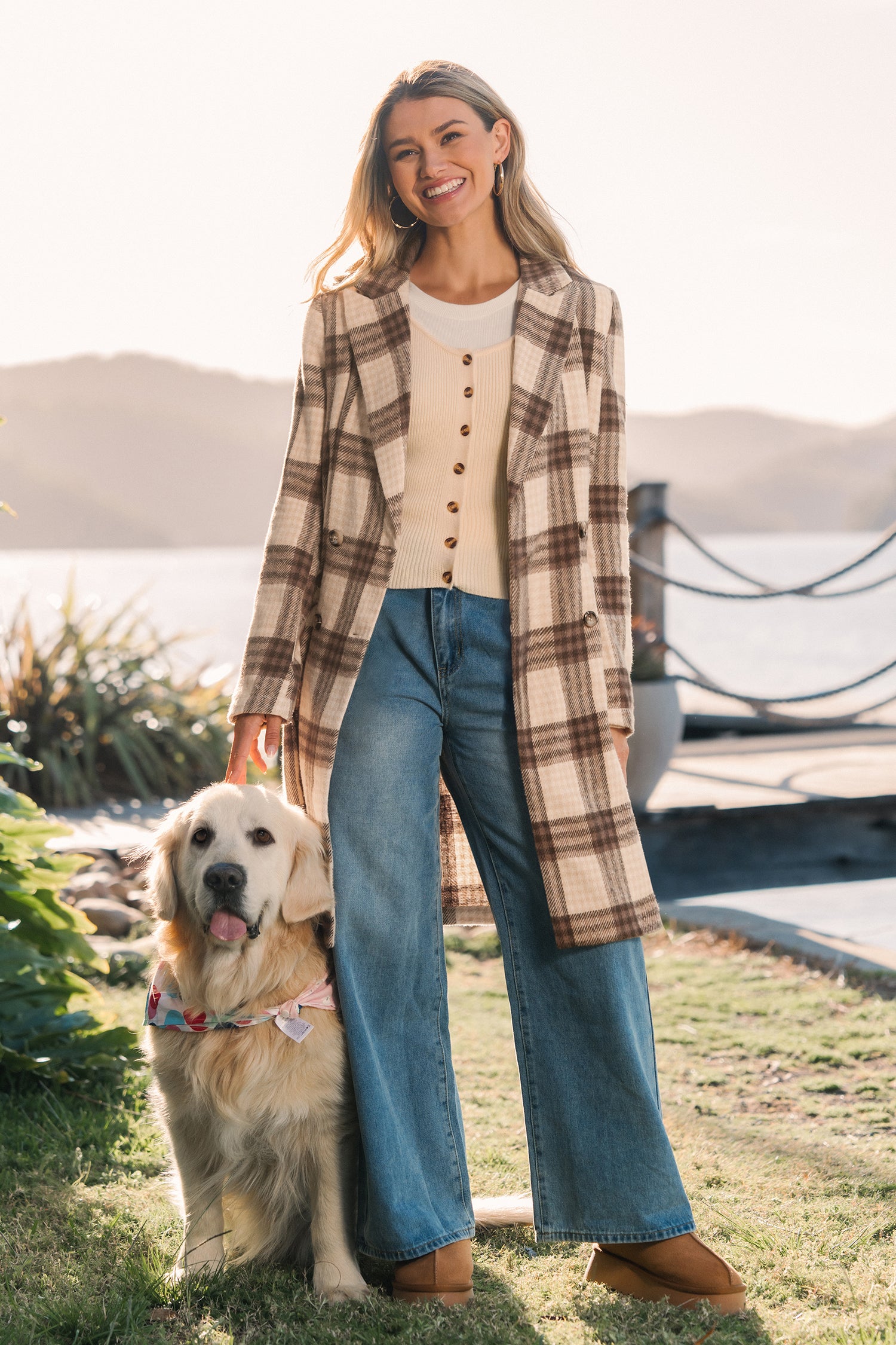 Double Shot Plaid Coat
