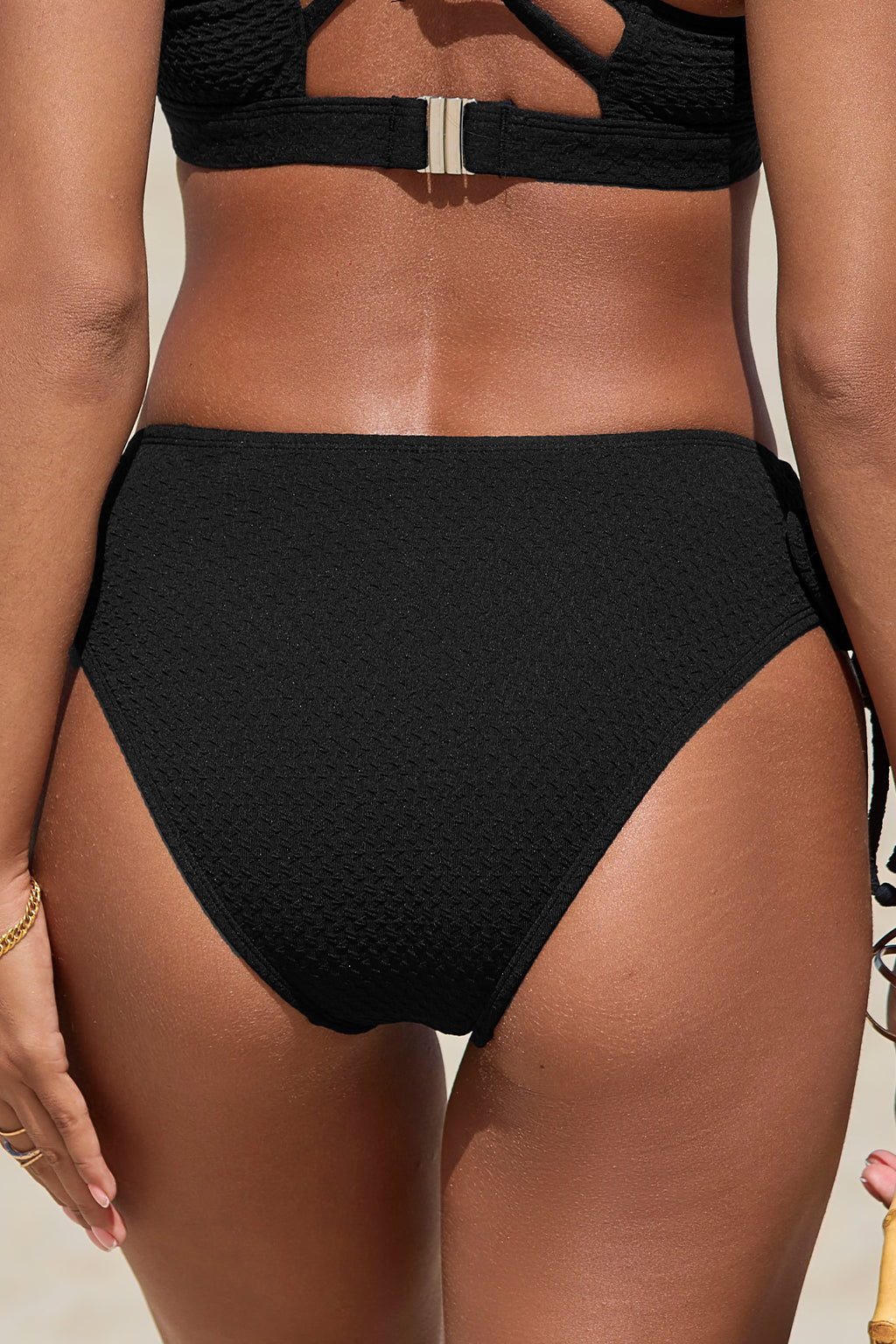 Black Standard Side Tie Bikini Bottoms