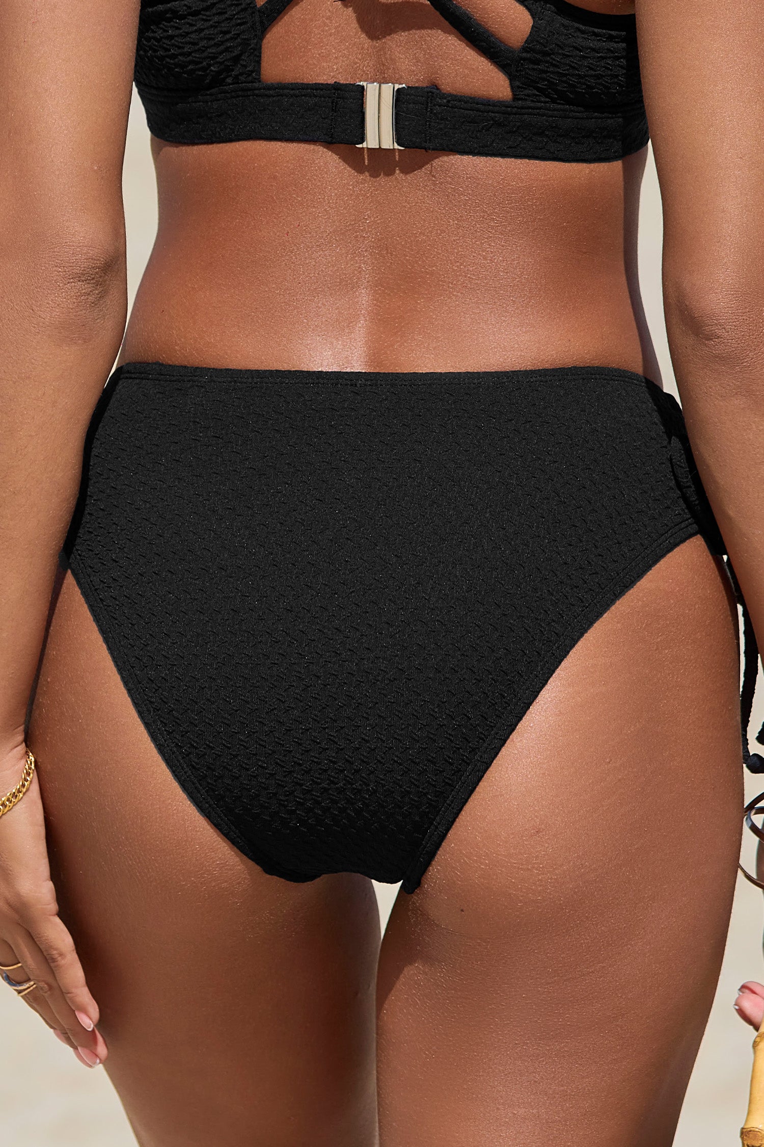 Black Standard Side Tie Bikini Bottoms