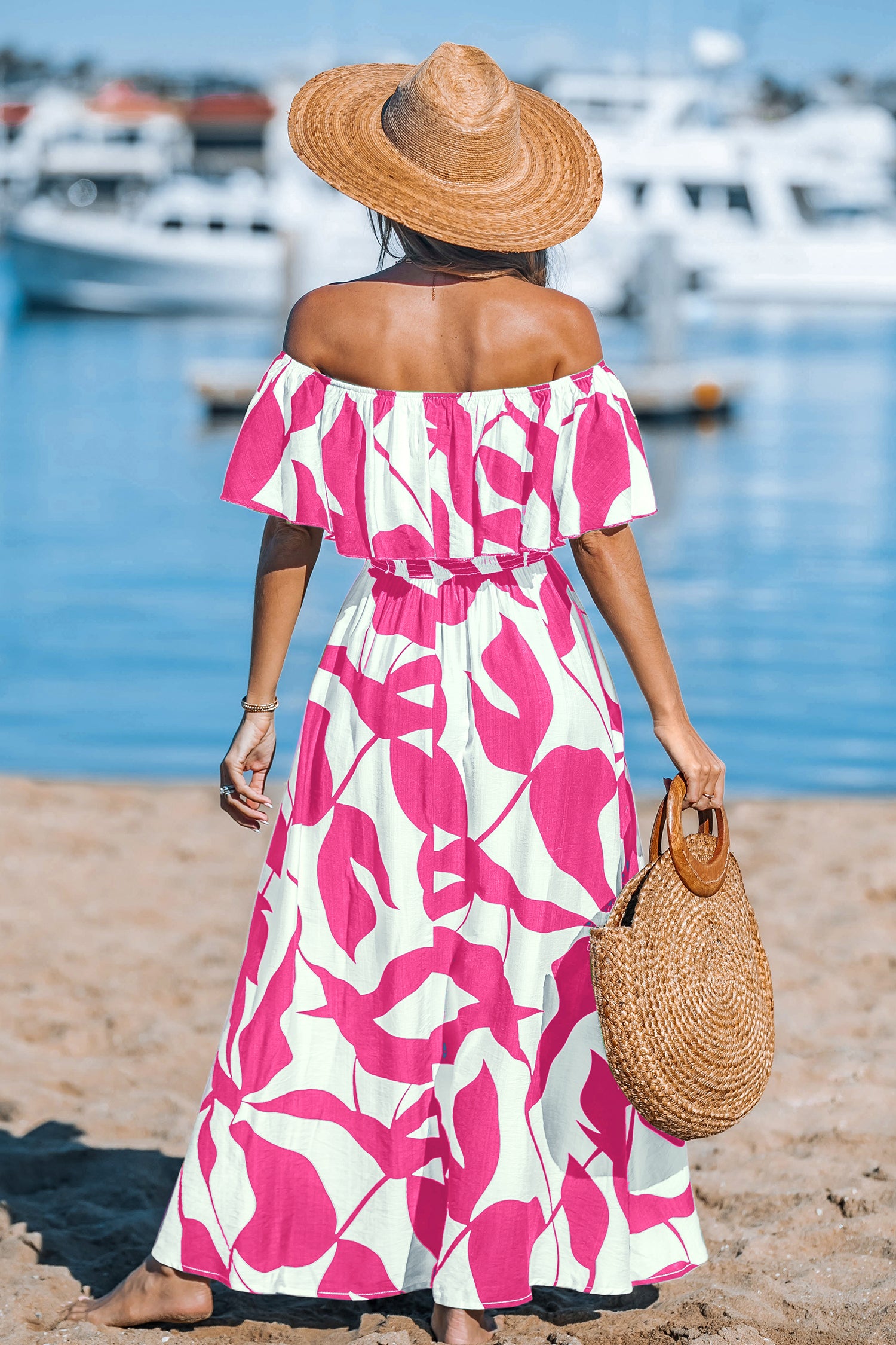 Coastline Calling Tropical Maxi Dress