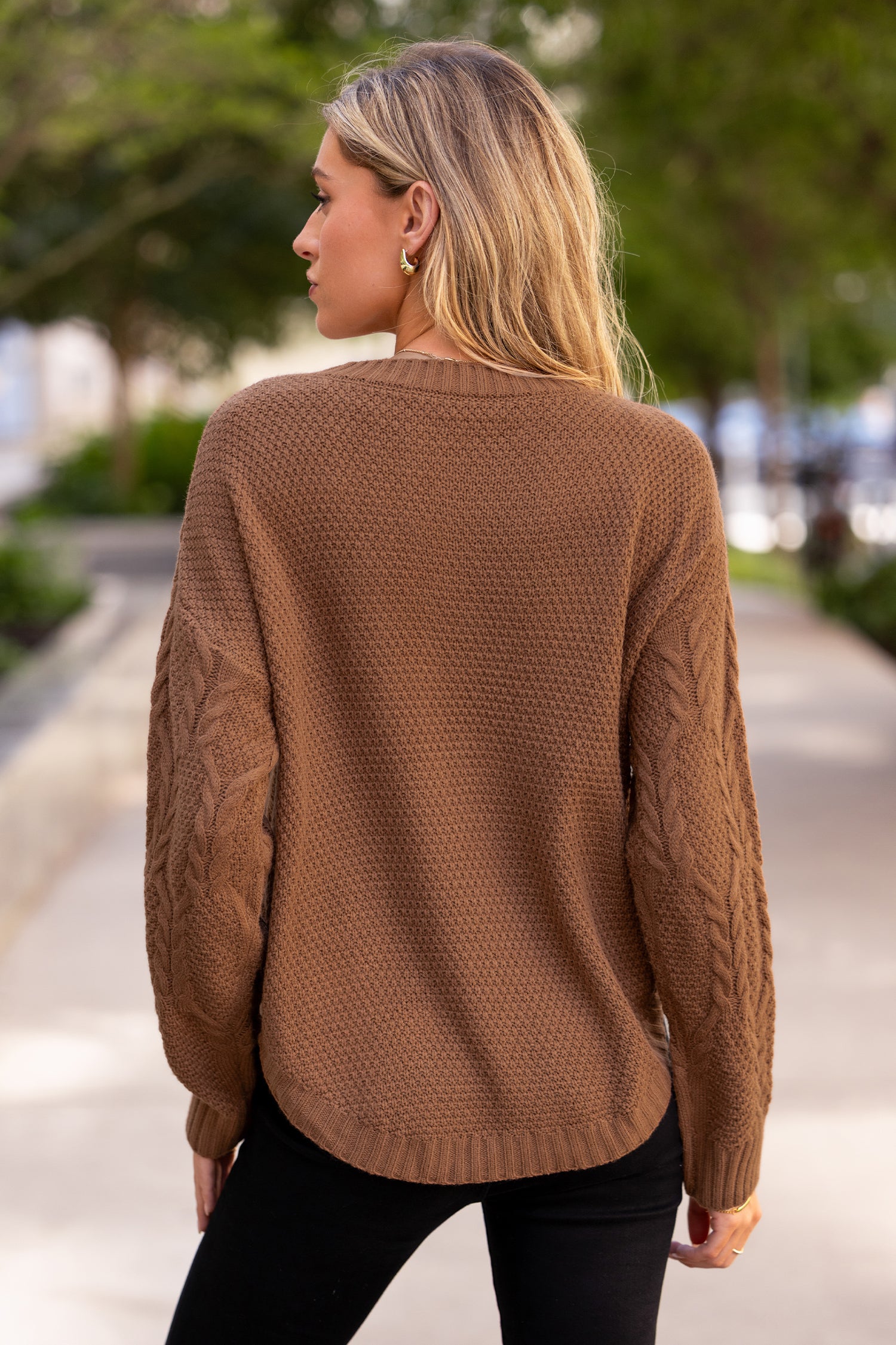 Toasting Marshmallows Brown Sweater
