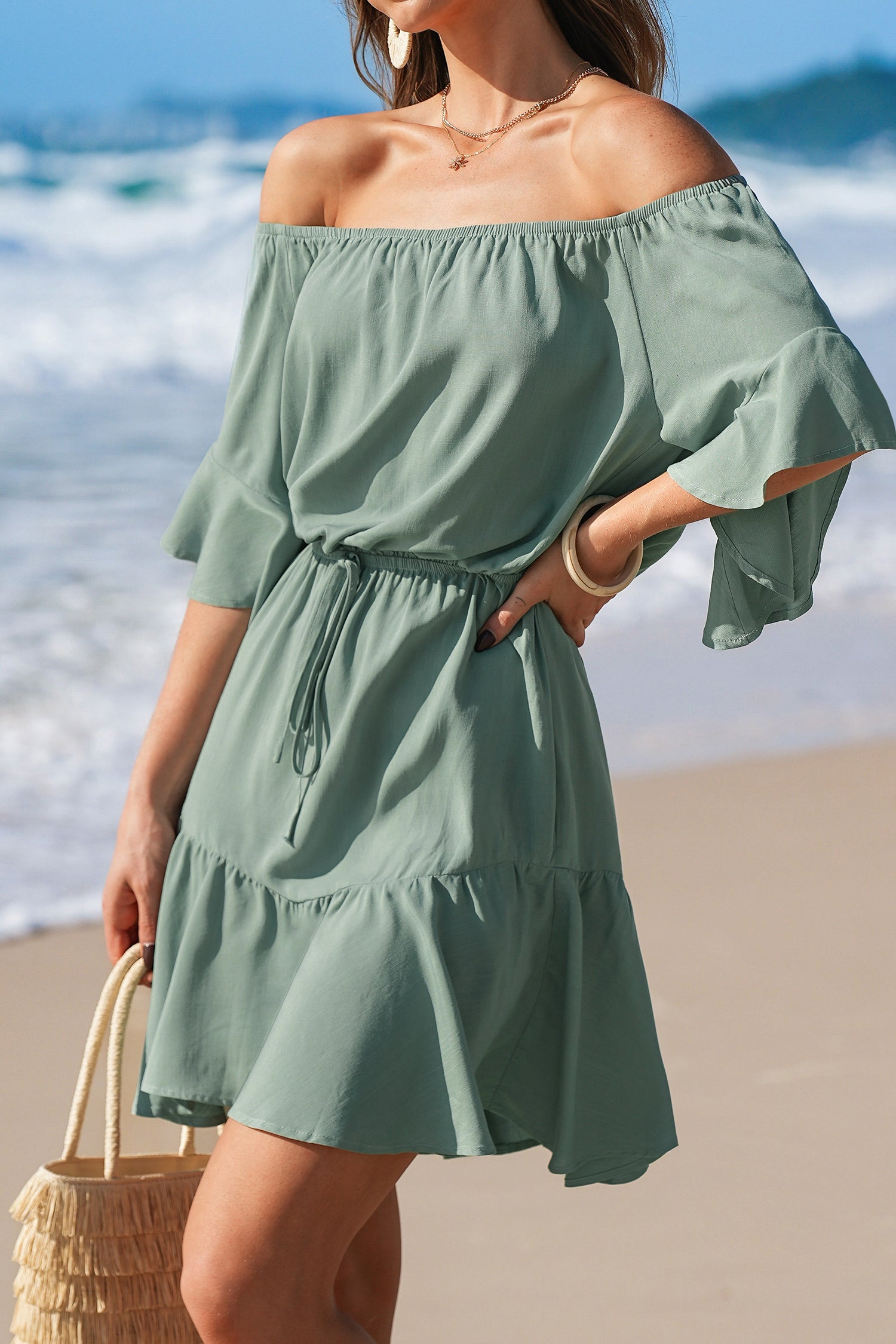 Evergreen Charm Green Mini Dress