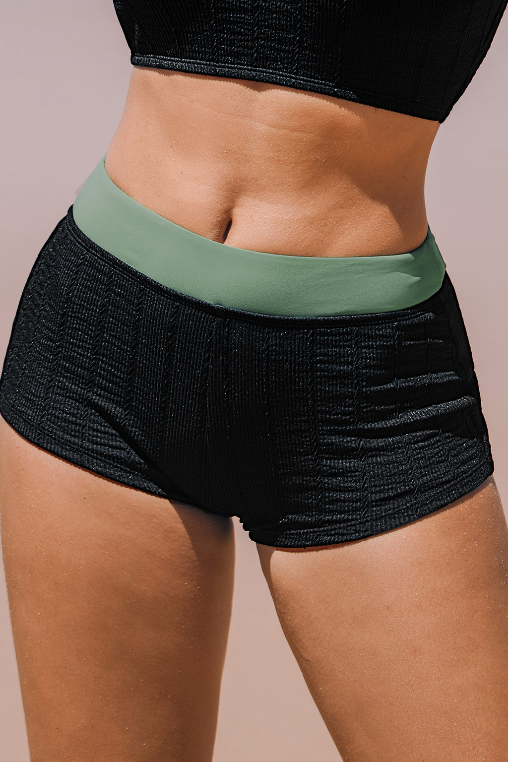 Midnight Rib Standard Bikini Bottoms