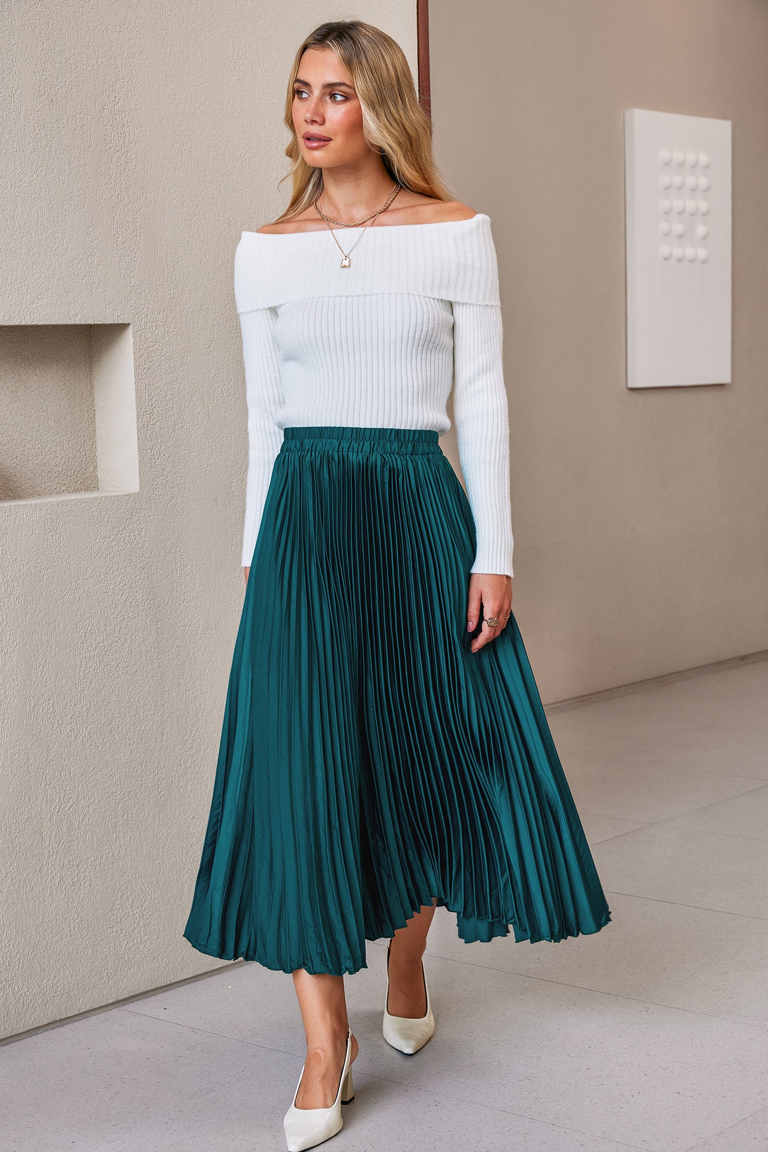 Swing By Green Midi Dress