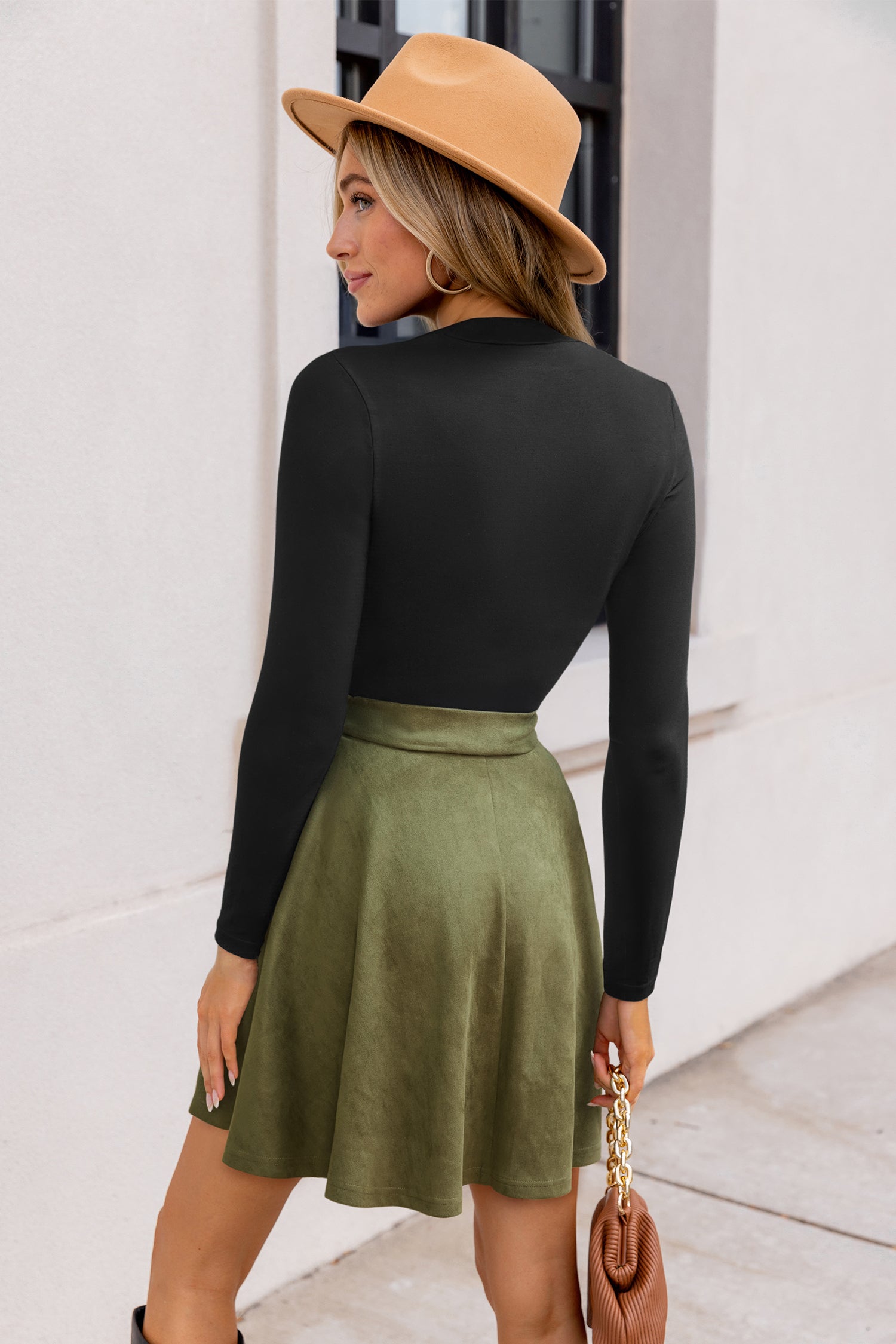 Evergreen Days Two-Toned Mini Dress