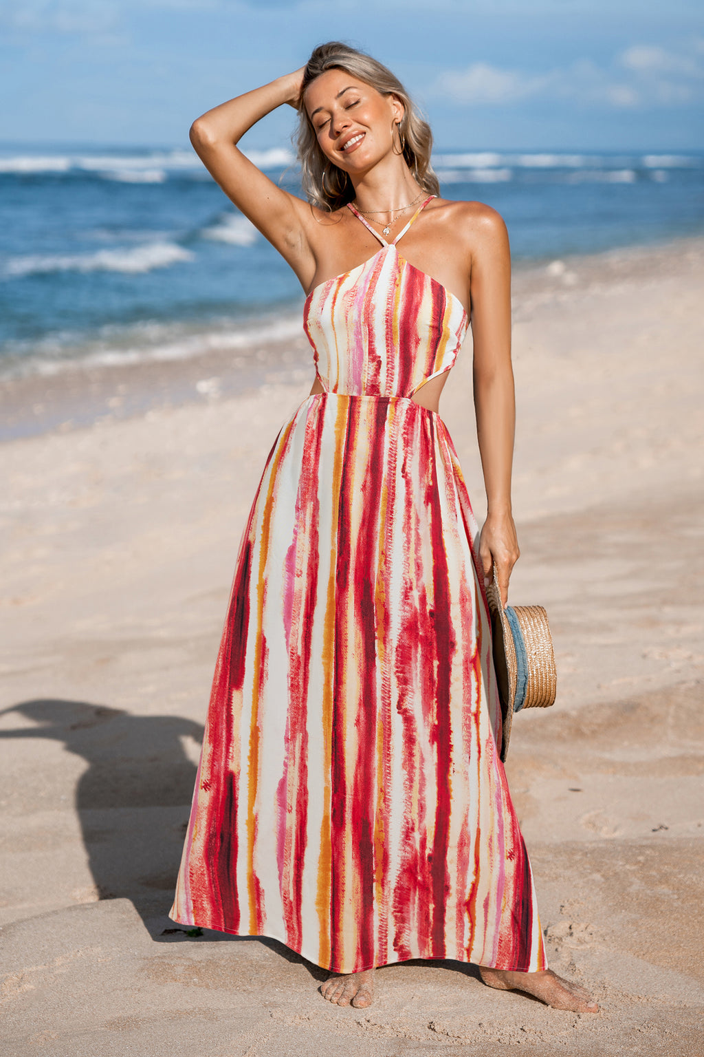 Paint the Town Abstract Maxi Dress