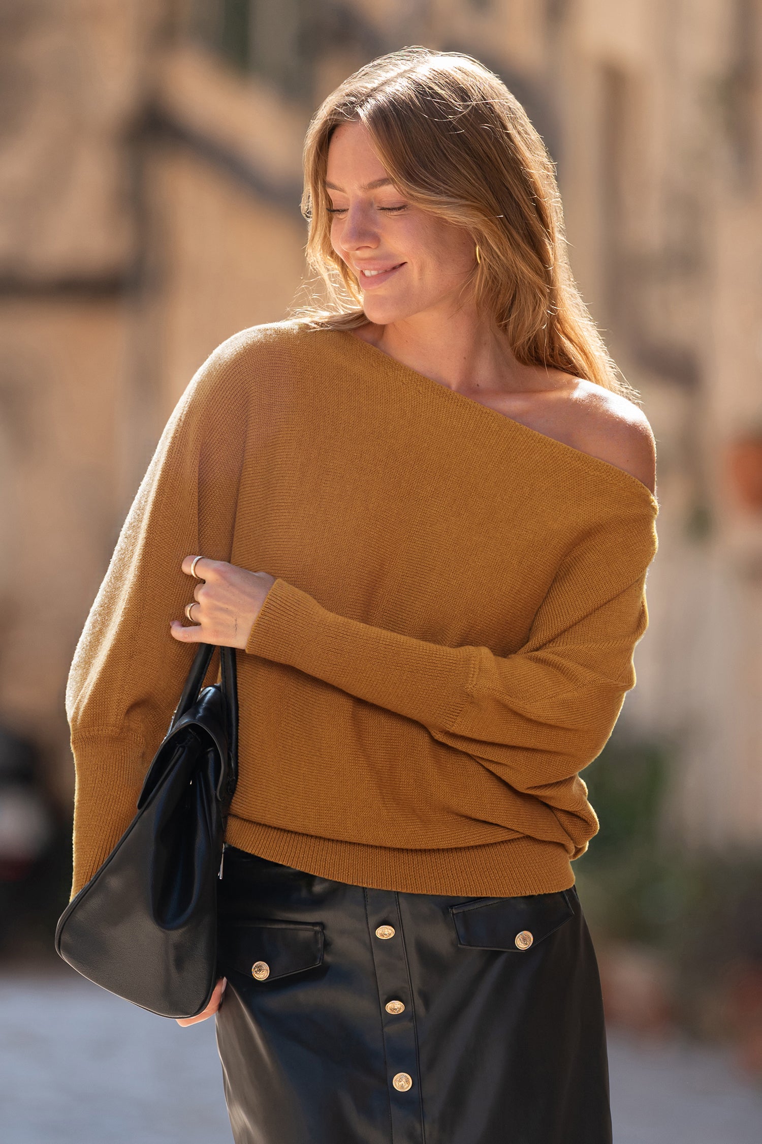 Butterscotch Bliss Brown Sweater