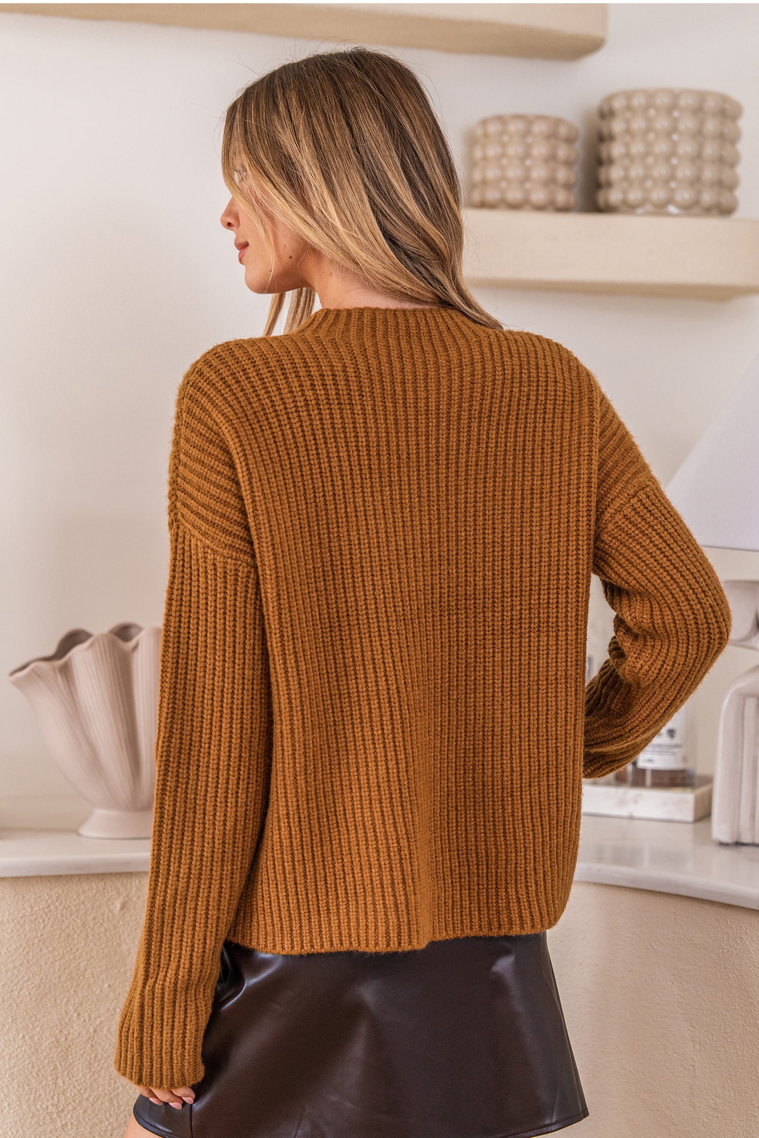 Just Warming Up Orange Sweater