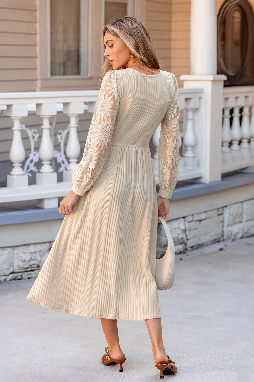 Rhiannon Beige Maxi Dress