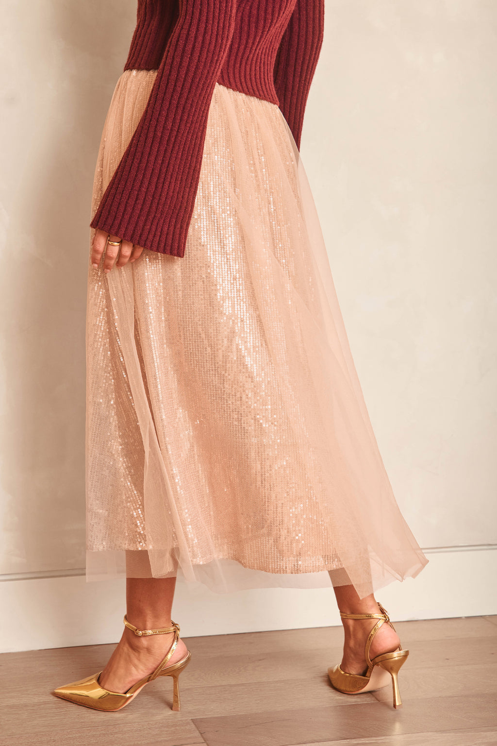Twinkle All Night Pink Maxi Skirt