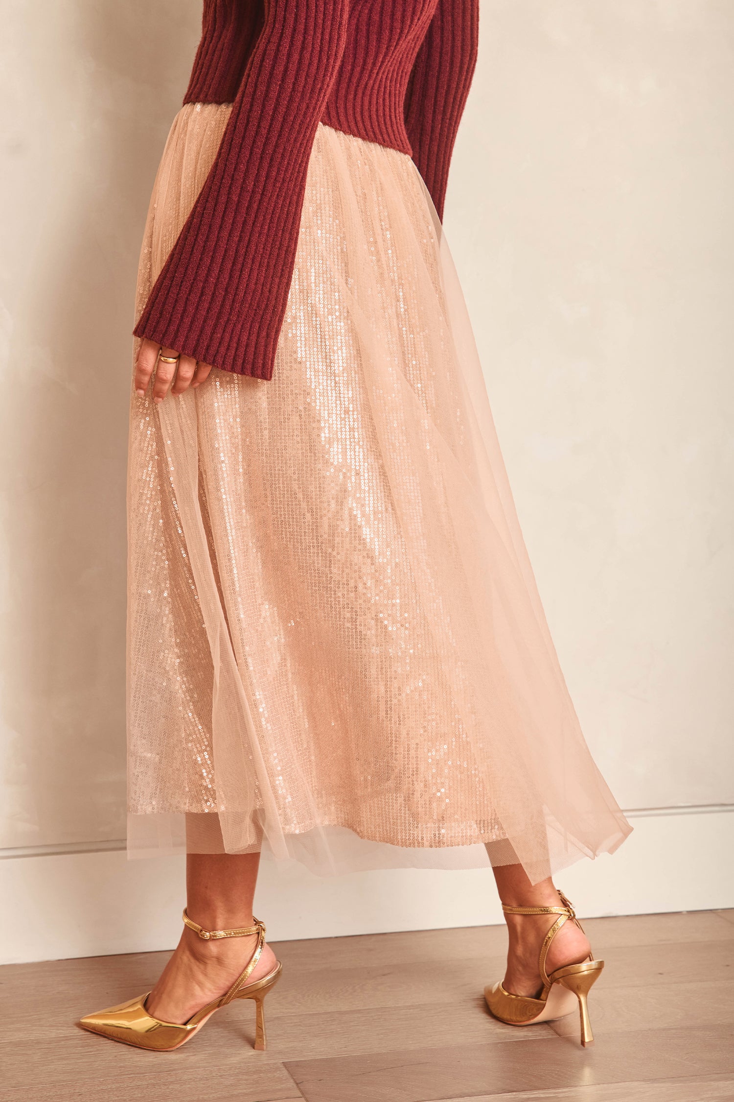 Twinkle All Night Pink Maxi Skirt