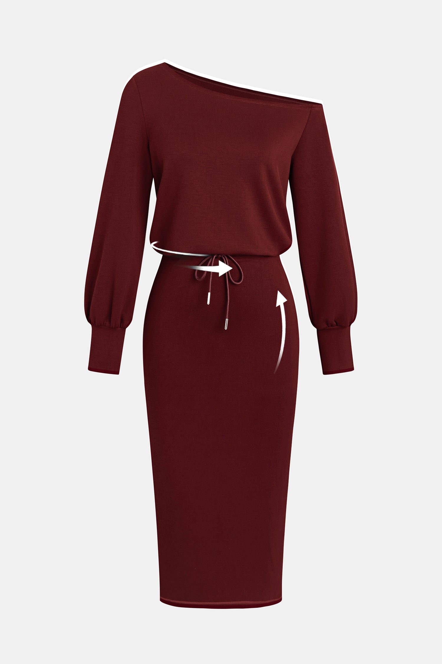 Front & Center Red Midi Dress