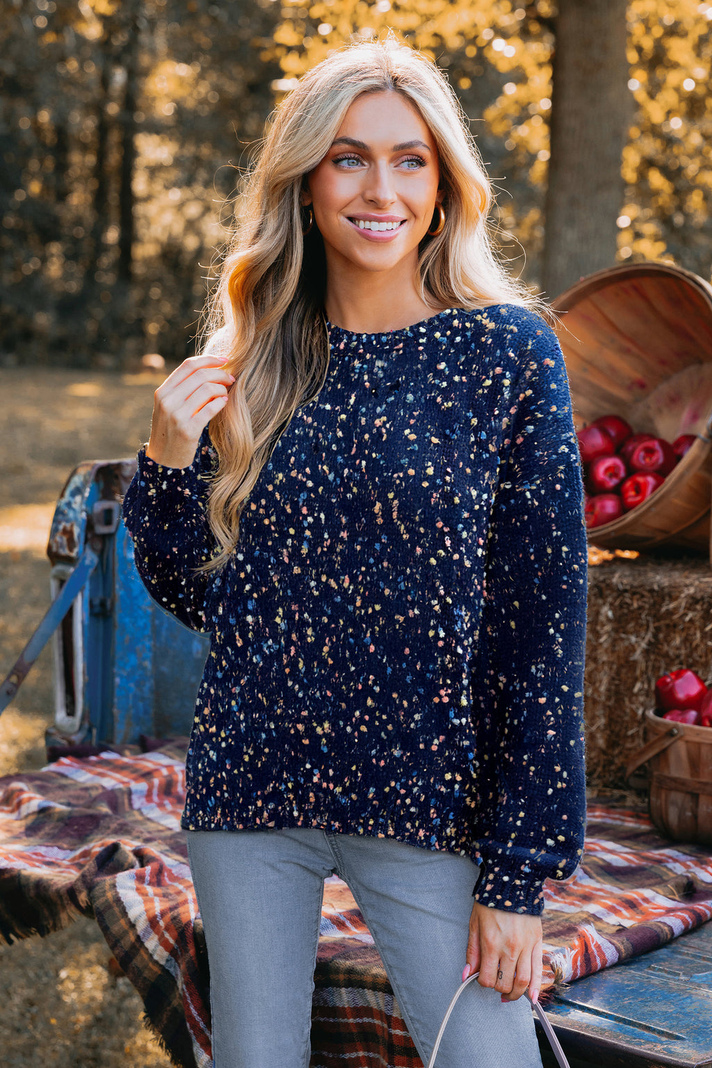 Inside Scoop Blue Sweater