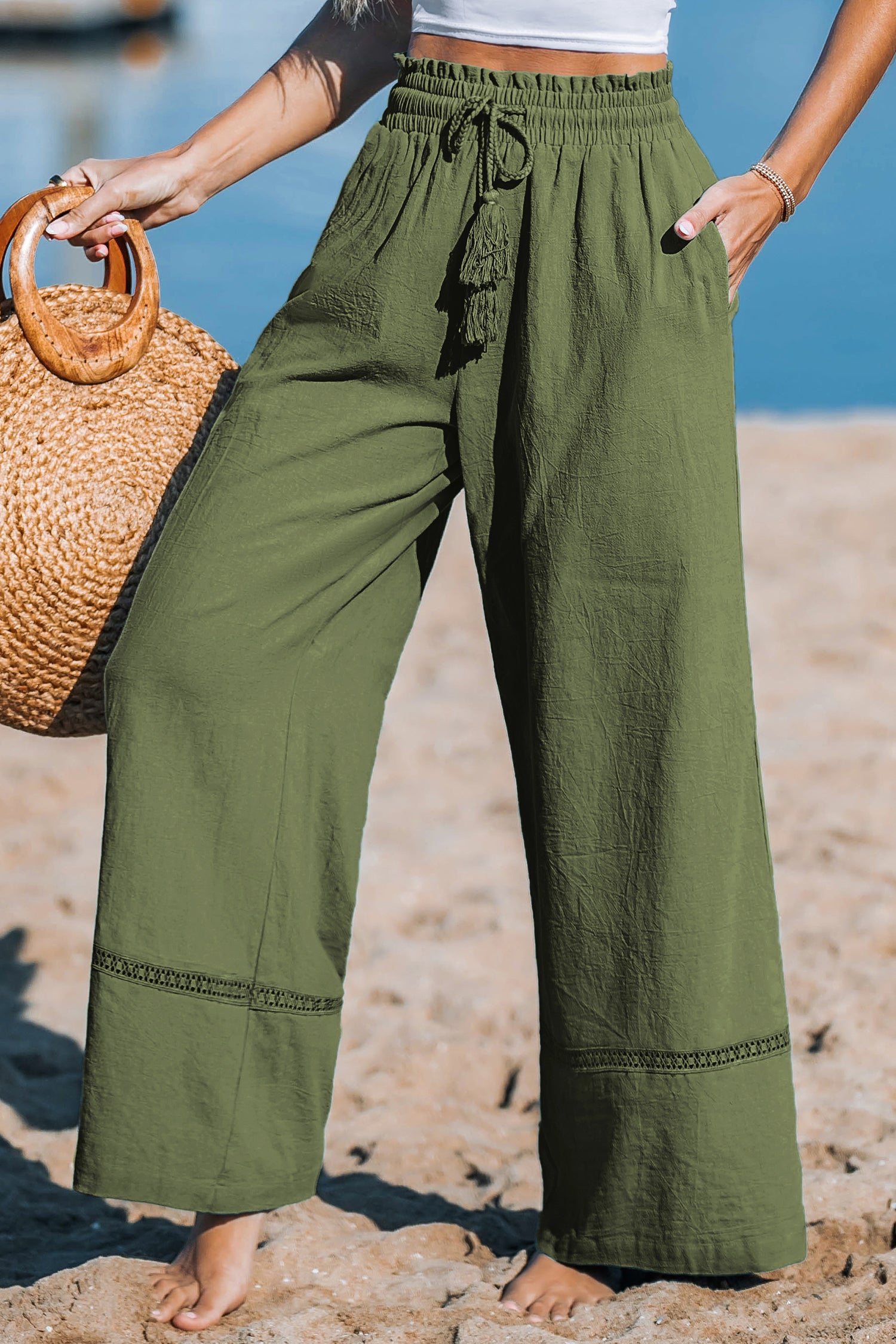 Cool Waves Green Cover-Up Pants