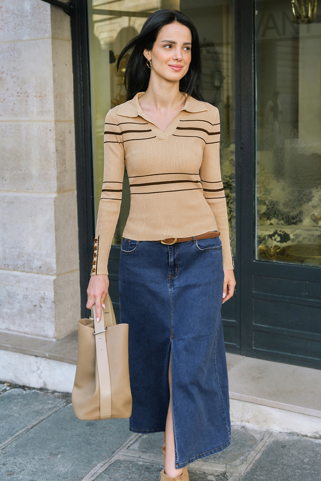 Icon Status Striped Top