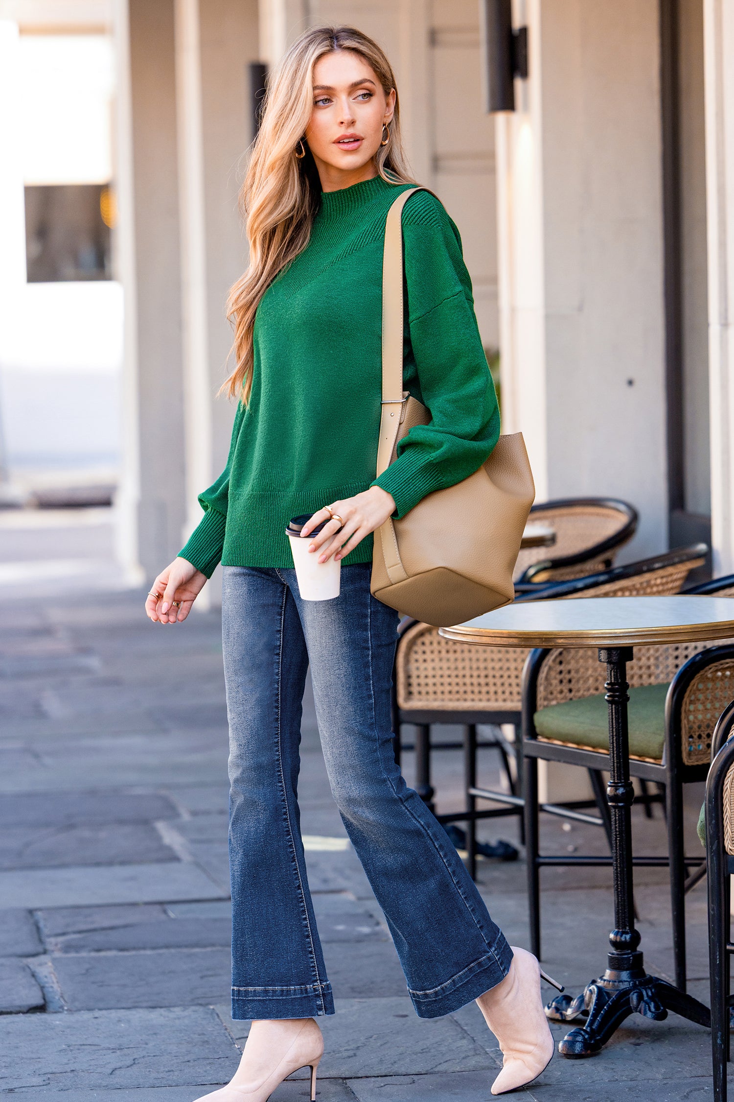 Vintage Cut Green Sweater