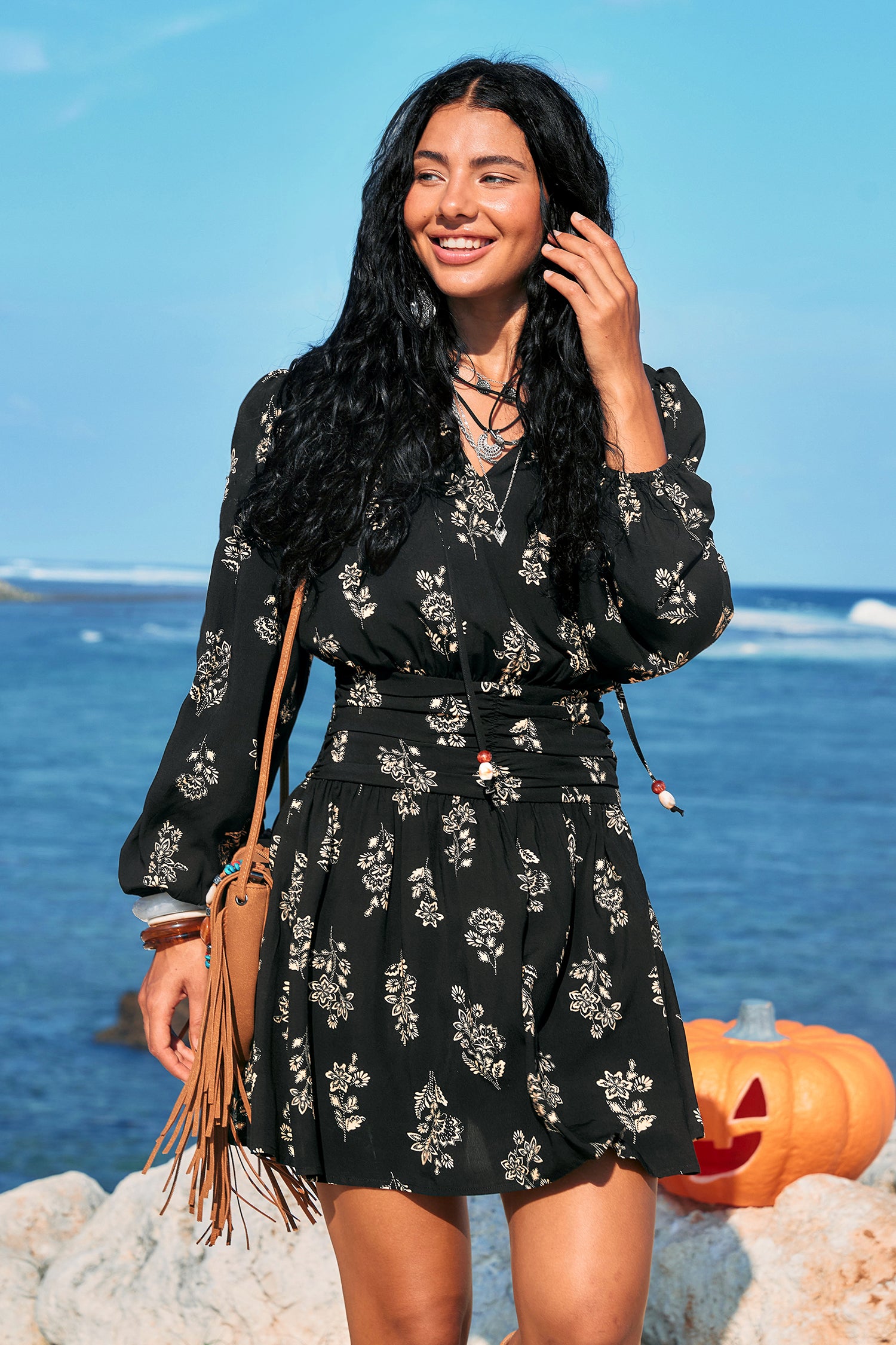 Enchanted Evening Floral Mini Dress