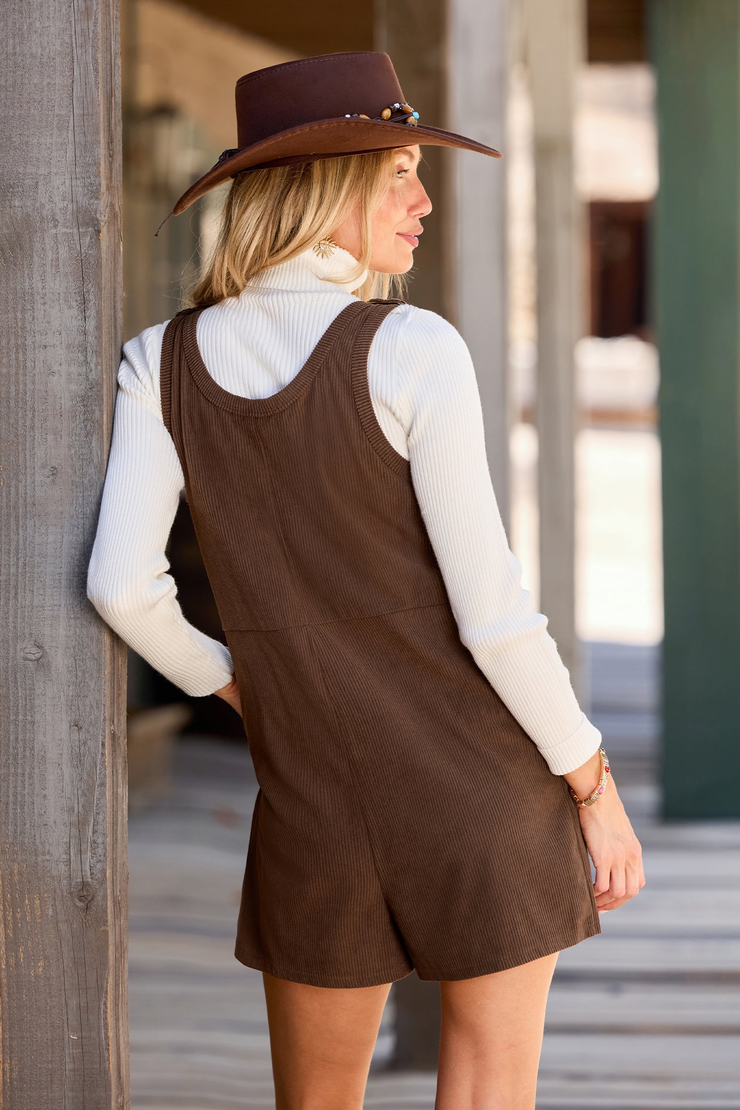Golden Haze Brown Romper