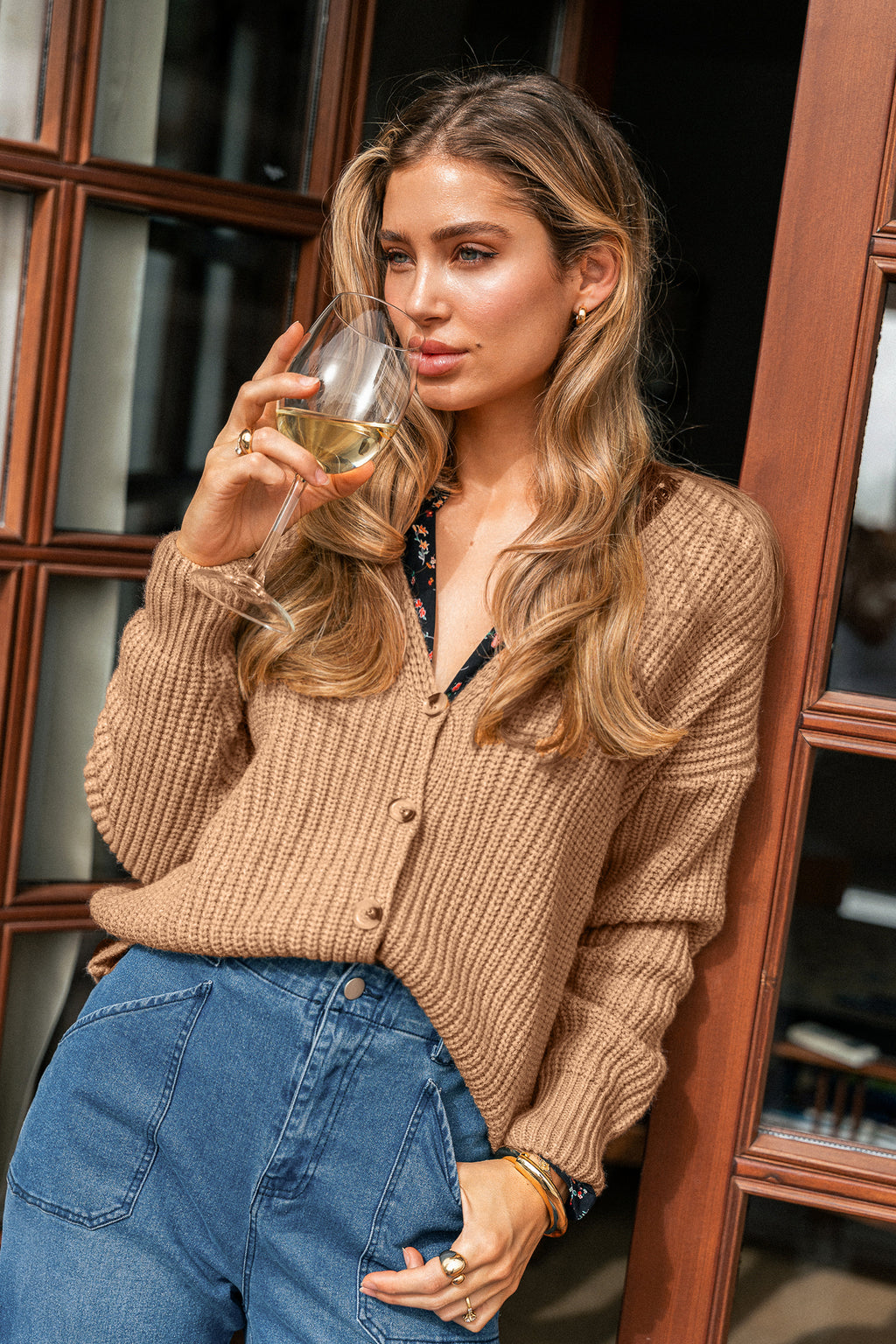 Cozy Sunday Brown Cardigan