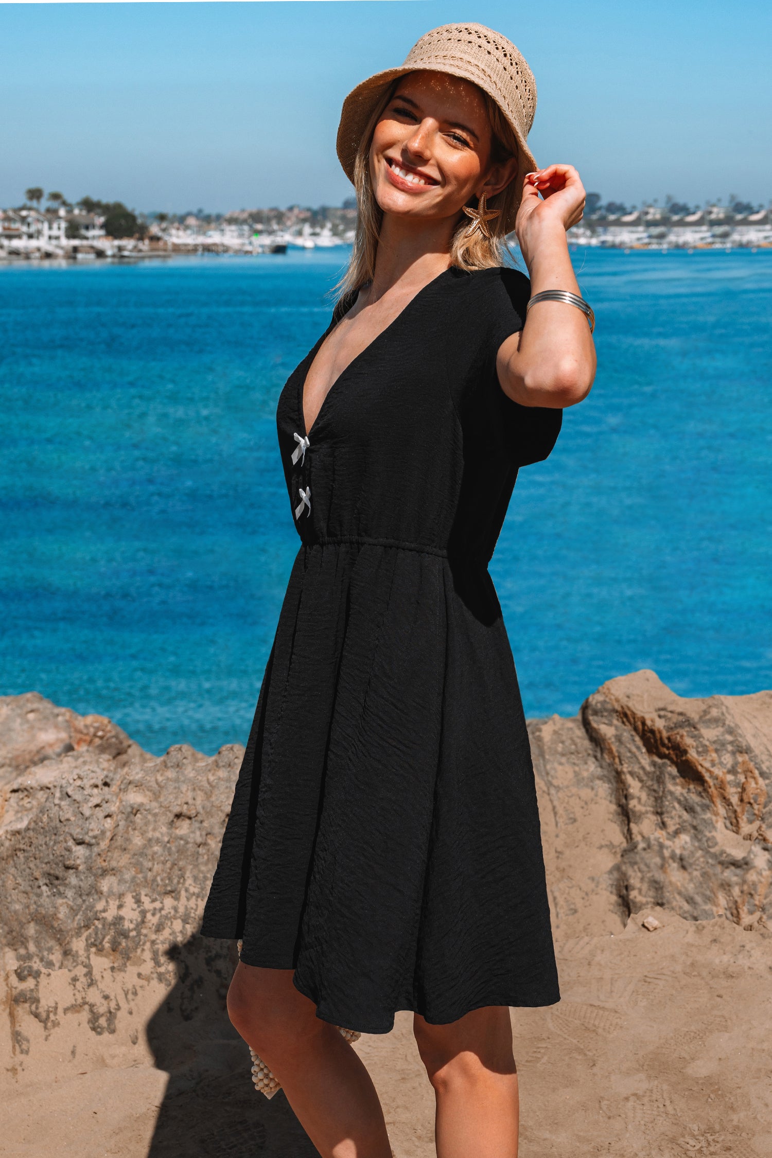 Arden Black Mini Dress