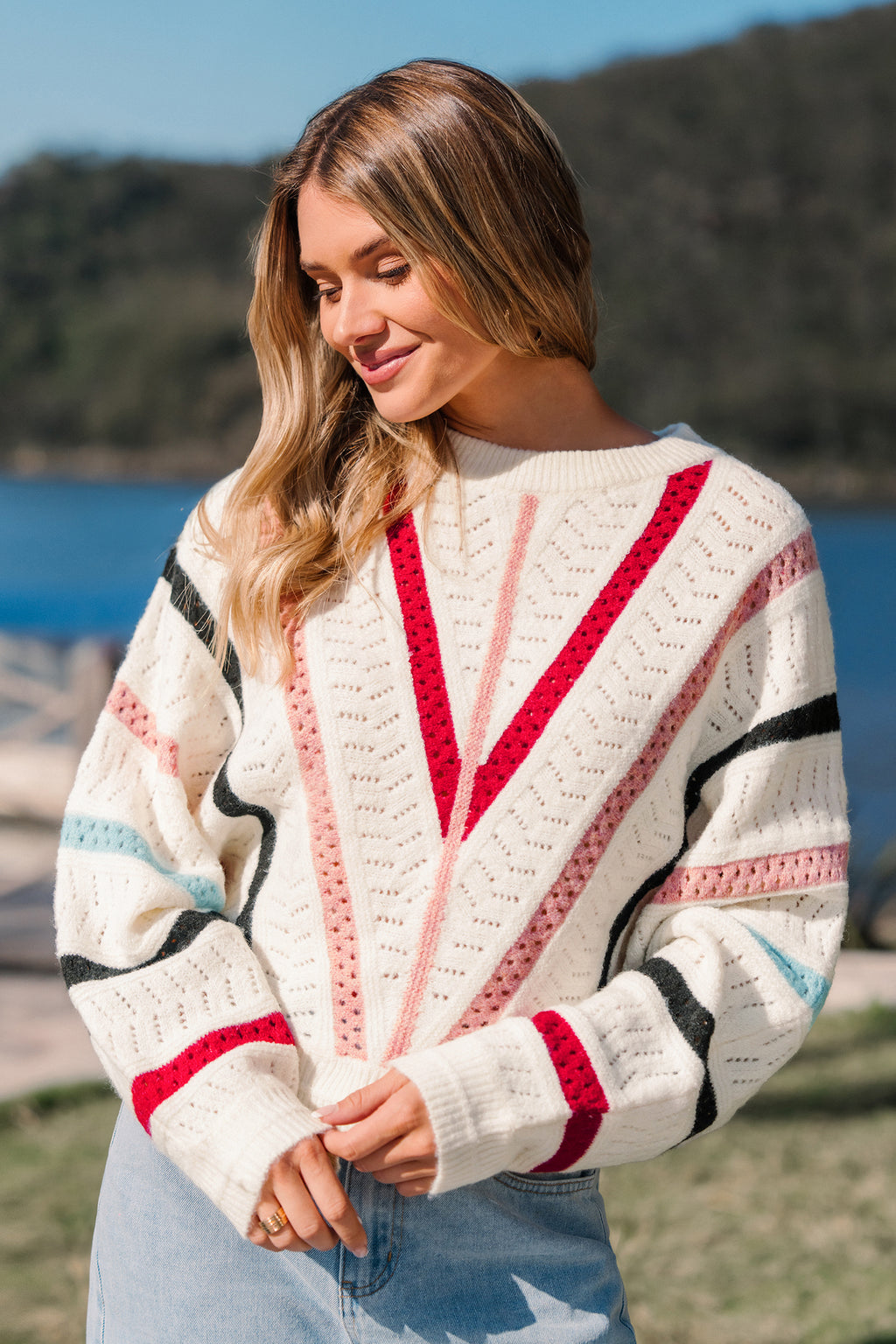 Vivid Spectrum Colorblock Sweater