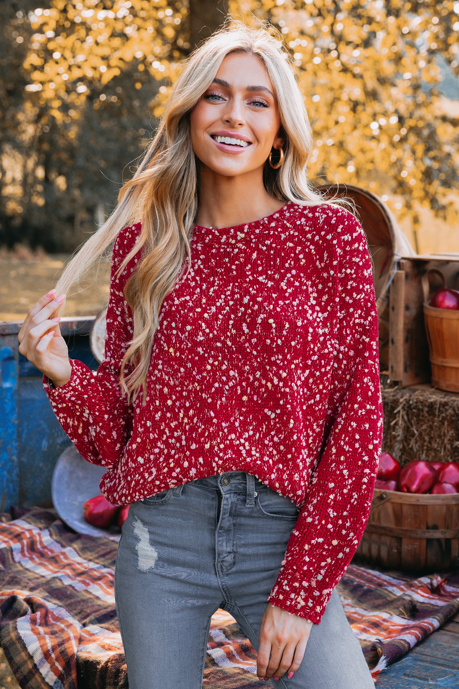 Confetti Red Sweater