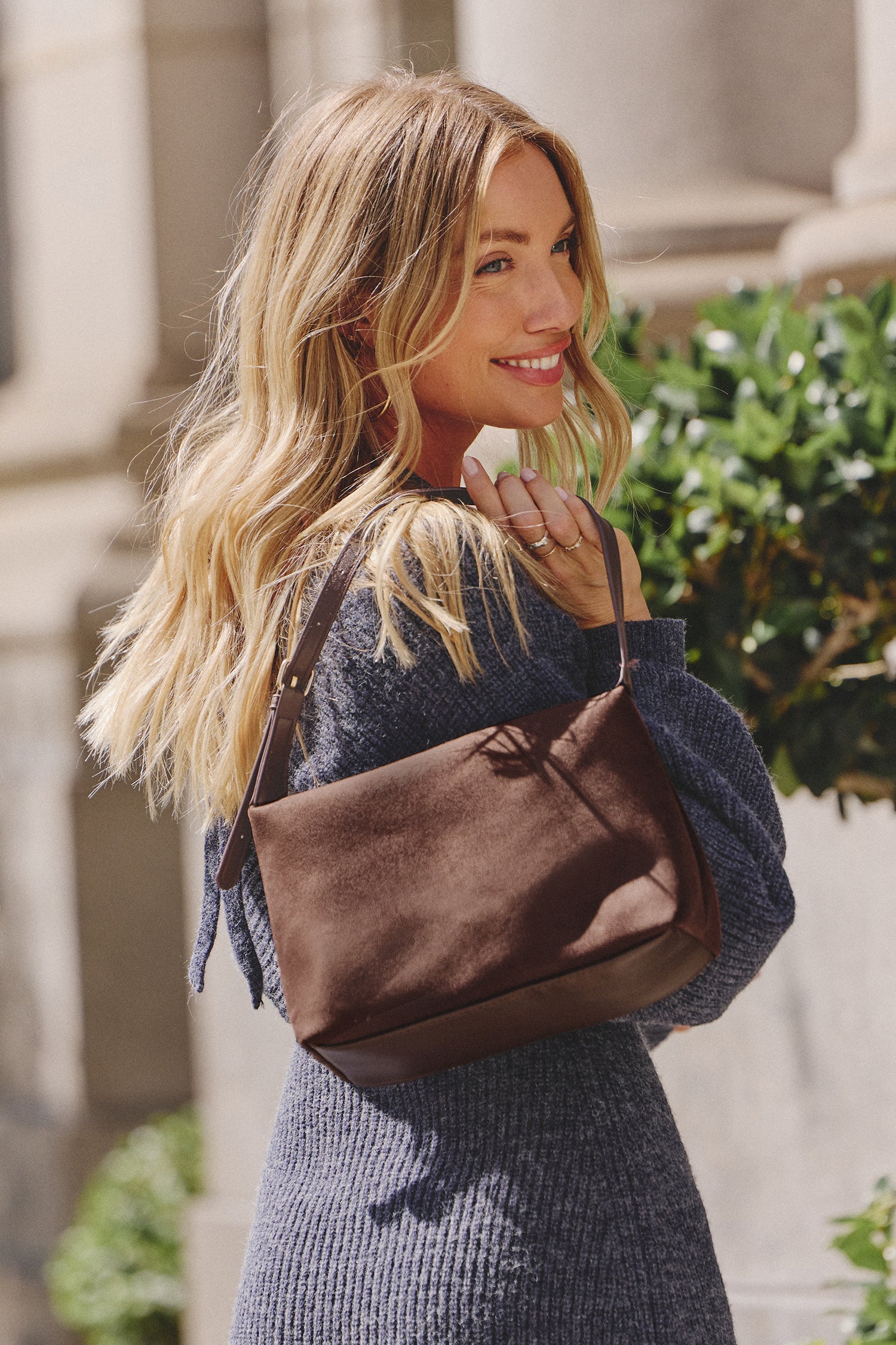 Avenue Brown Shoulder Bag