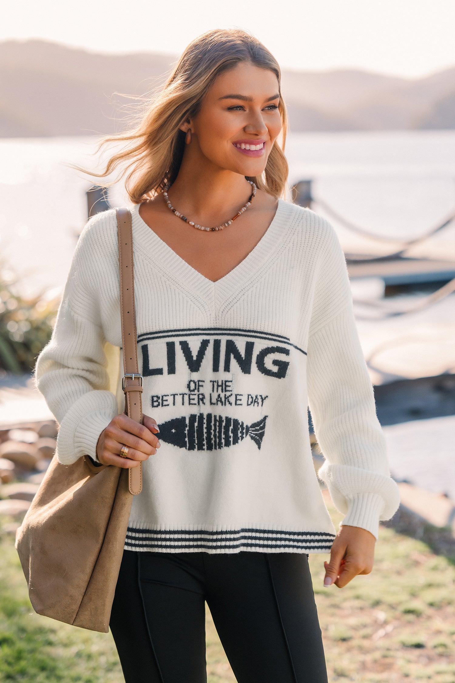 Catch of the Day Sweater Two-Toned Sweater
