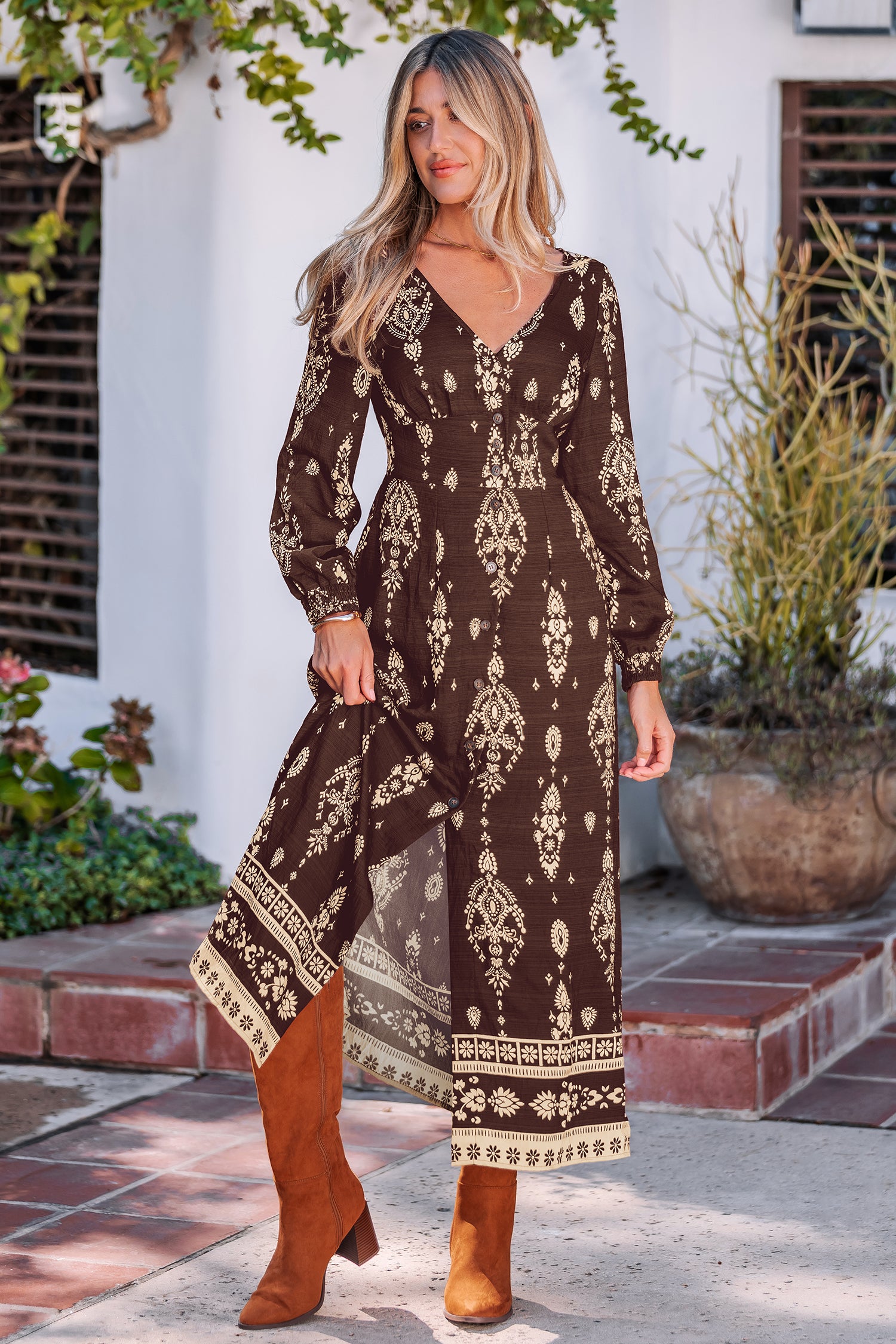 Baroque Beauty Ornate Maxi Dress