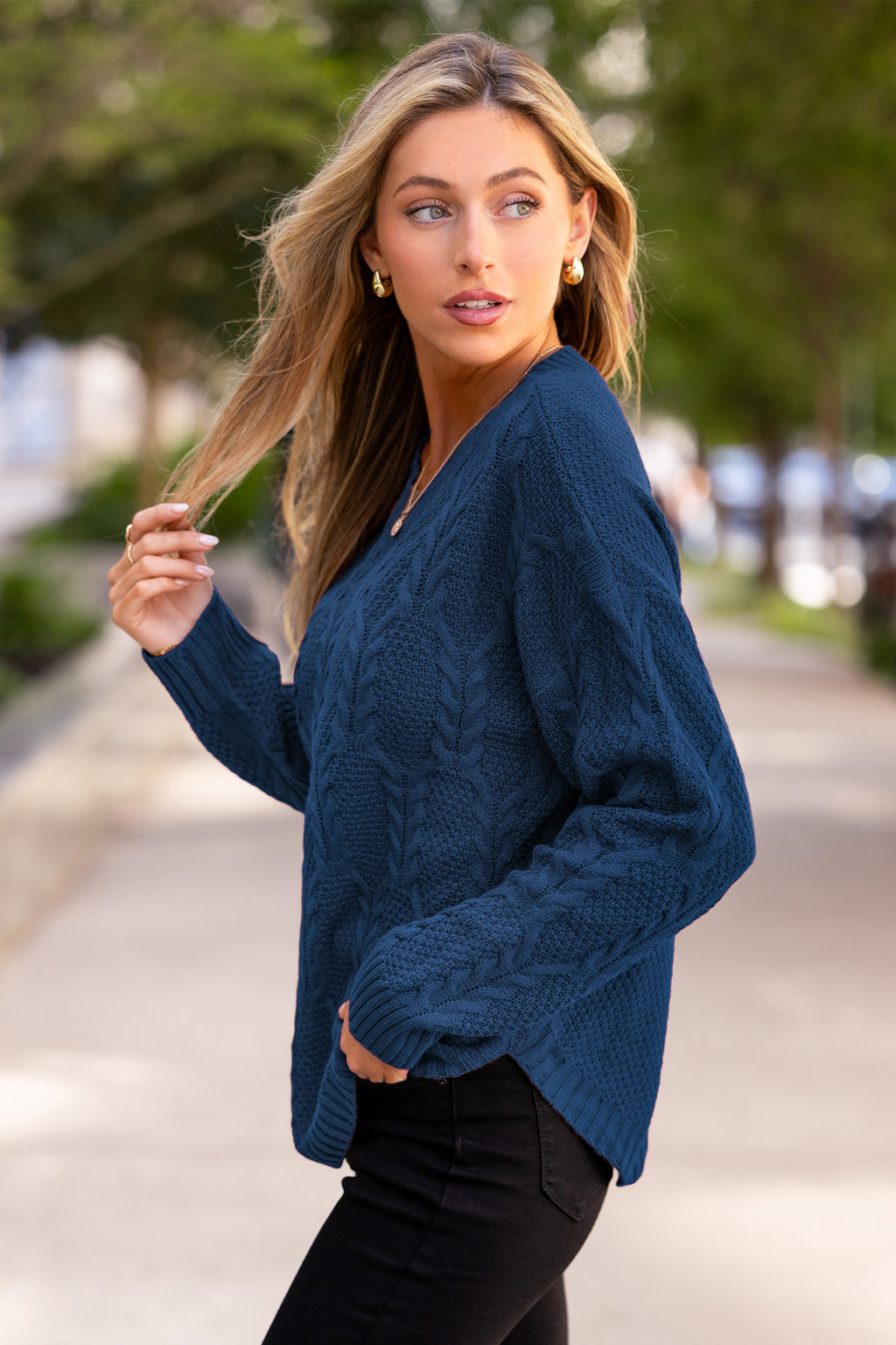Half Moon Blue Sweater