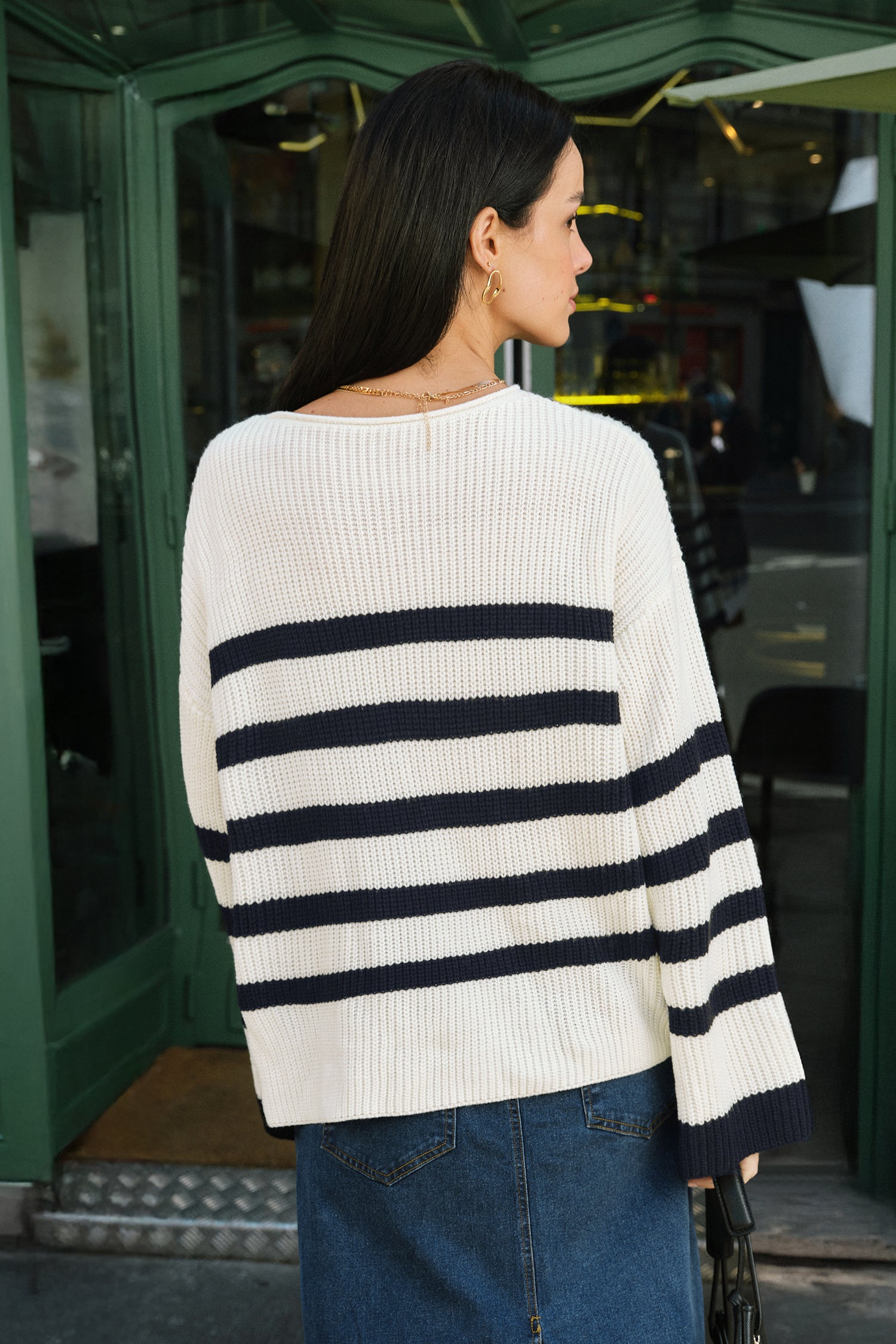 Day-to-Night Striped Sweater