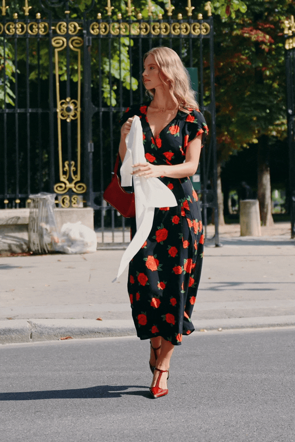 Rosy Days Floral Maxi Dress