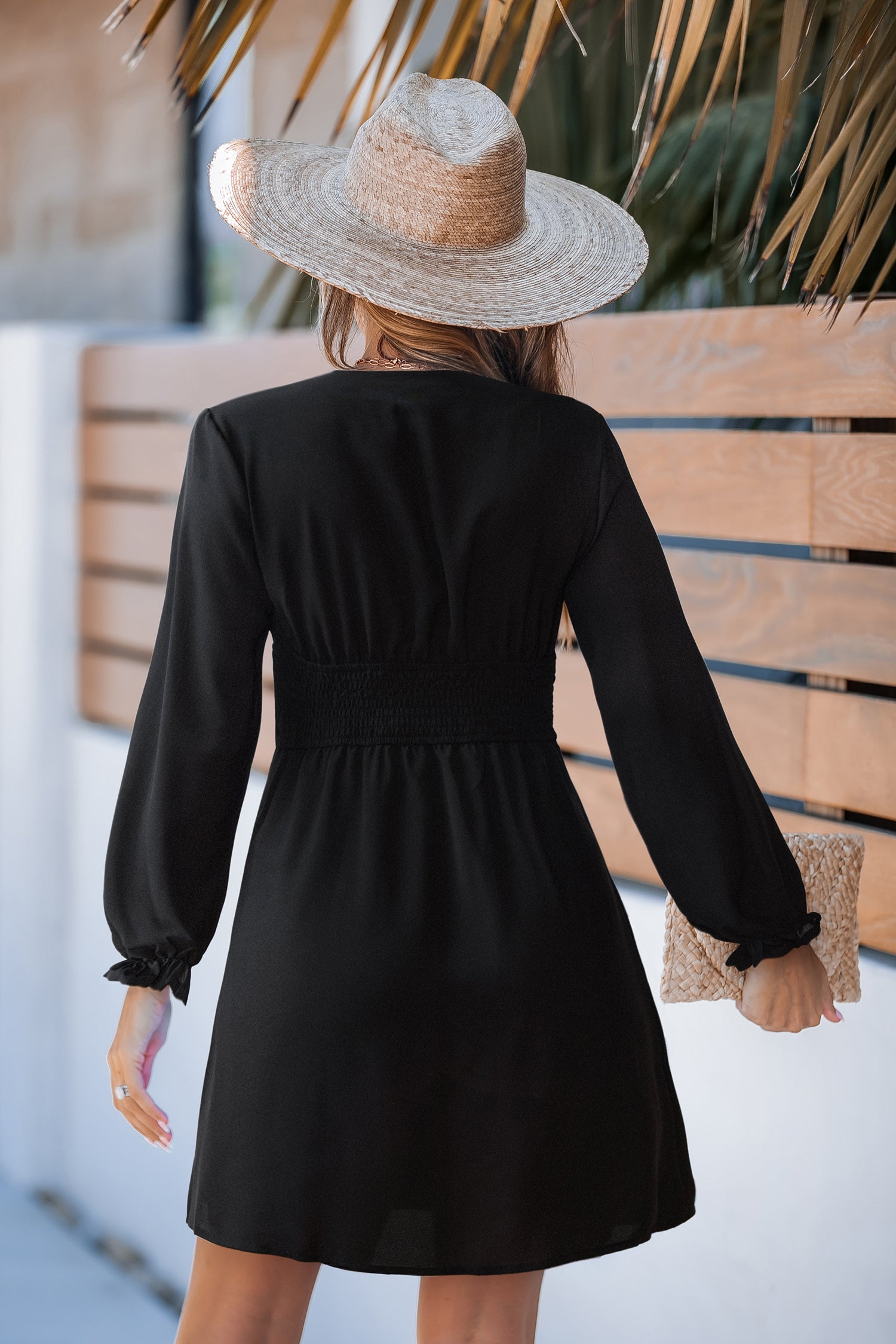 Obsidian Grace Black Mini Dress