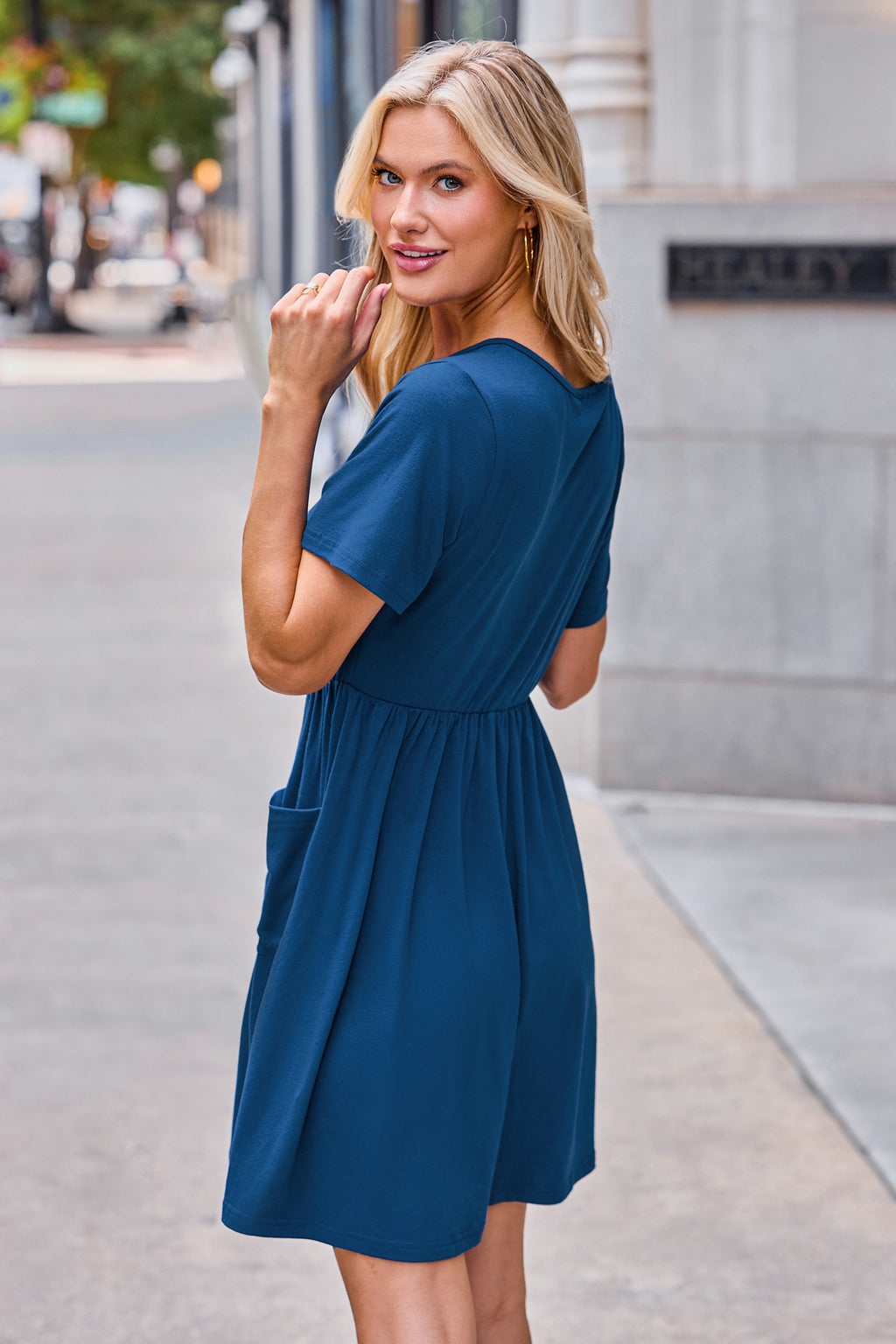 Here to Stay Blue Mini Dress