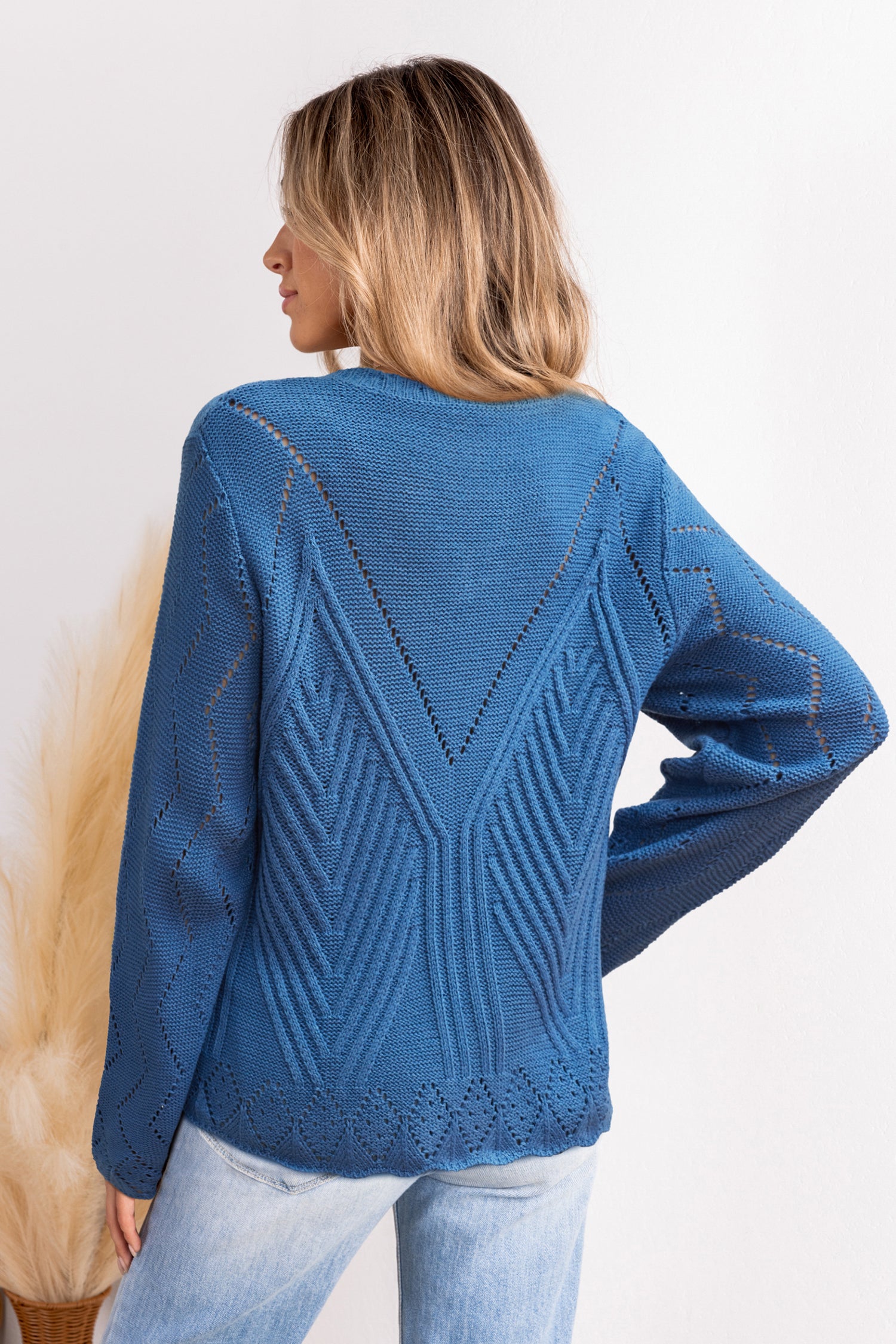 Breathe Deep Blue Sweater