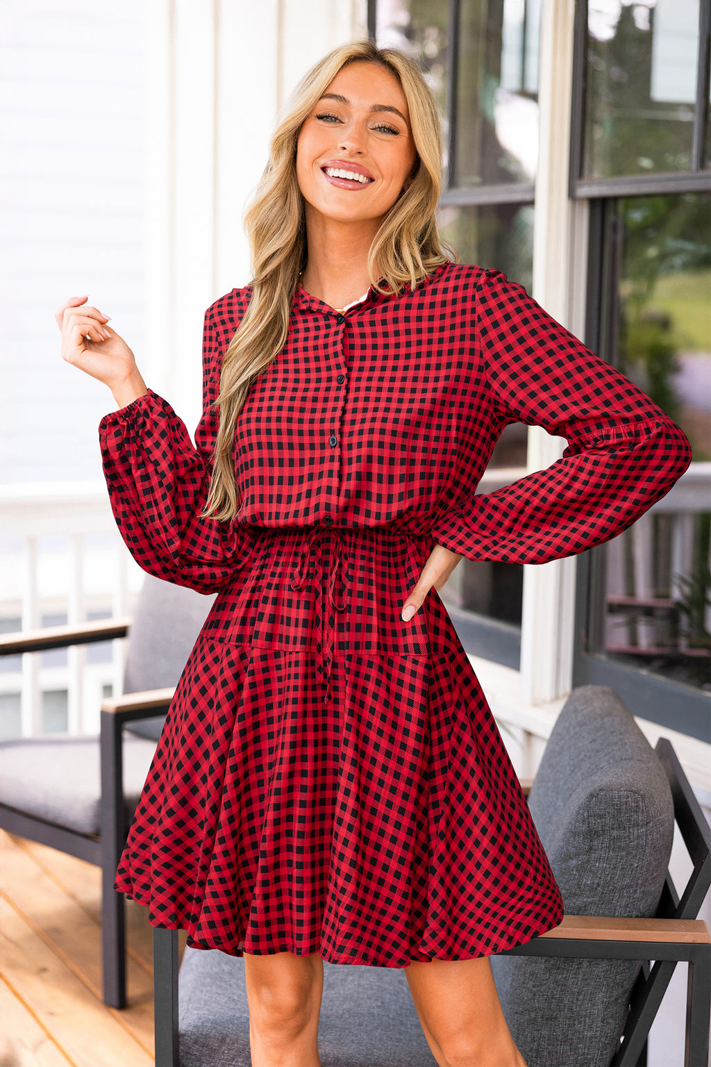 Checked In Plaid Mini Dress