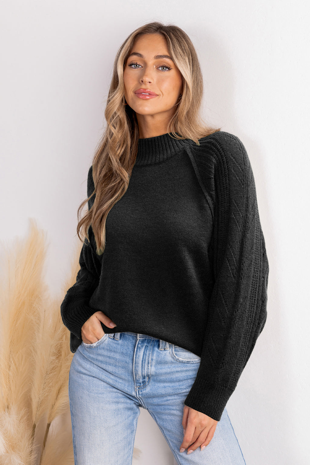 Smoky Poetry Turtleneck Black Sweater