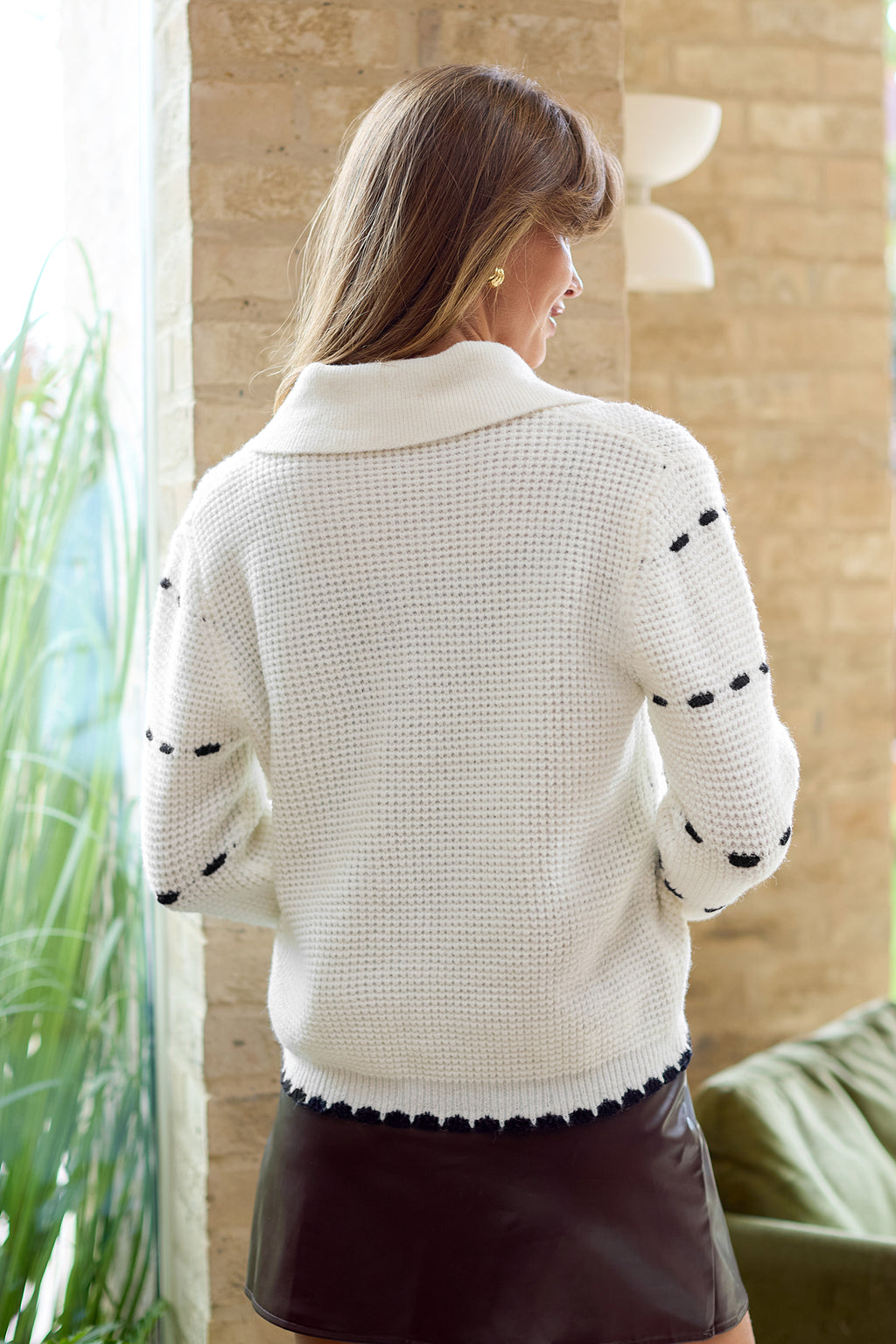 Snug & Cute White Sweater