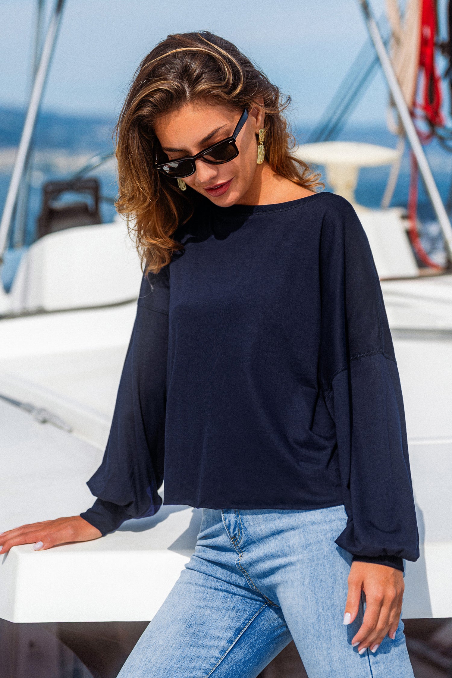 Staying In Blue Top
