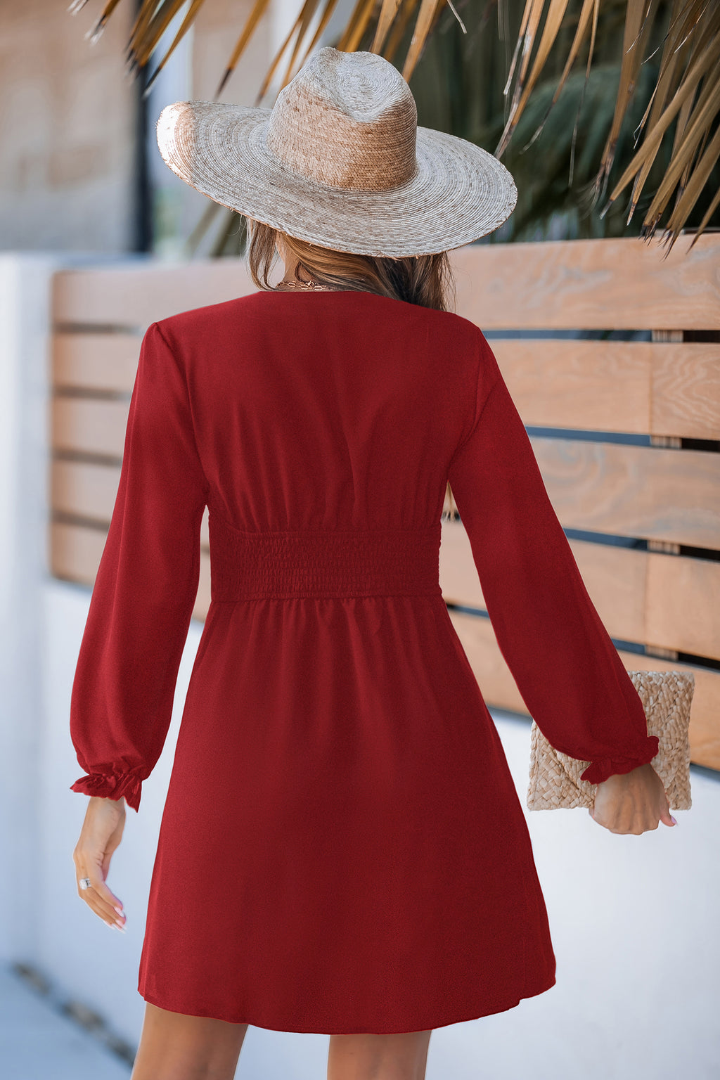 Full Attention Red Mini Dress