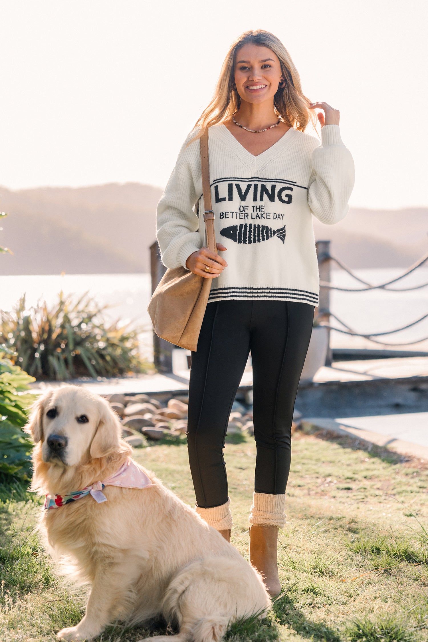 Catch of the Day Sweater Two-Toned Sweater