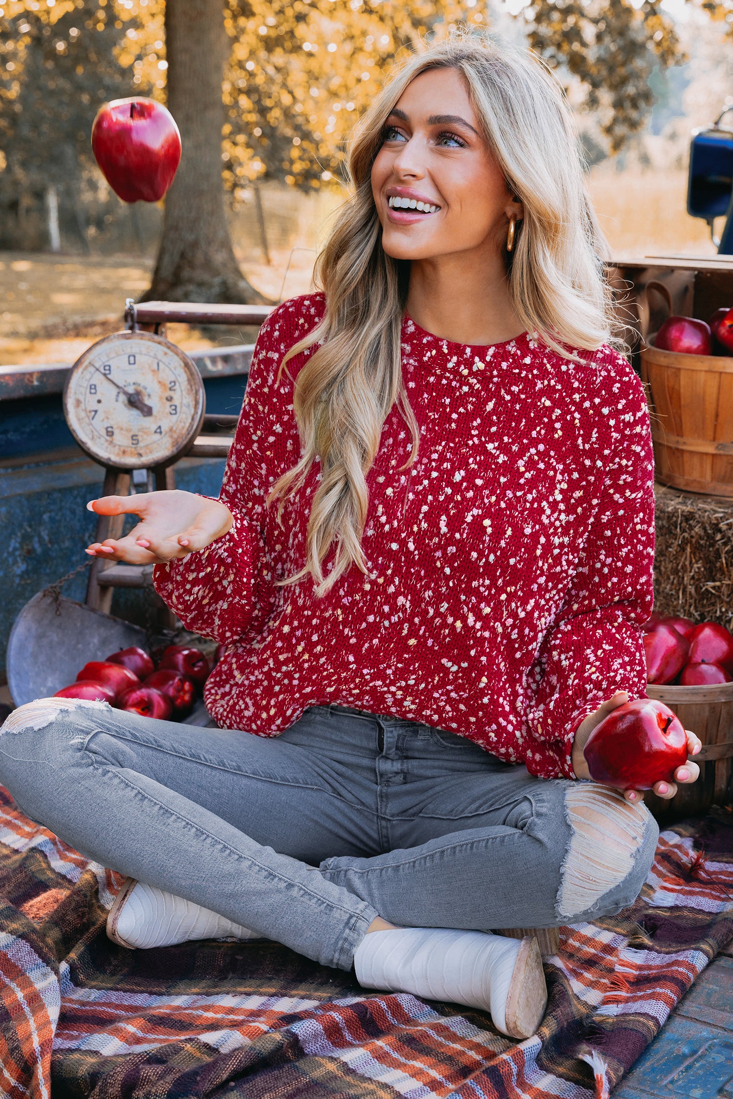 Confetti Red Sweater