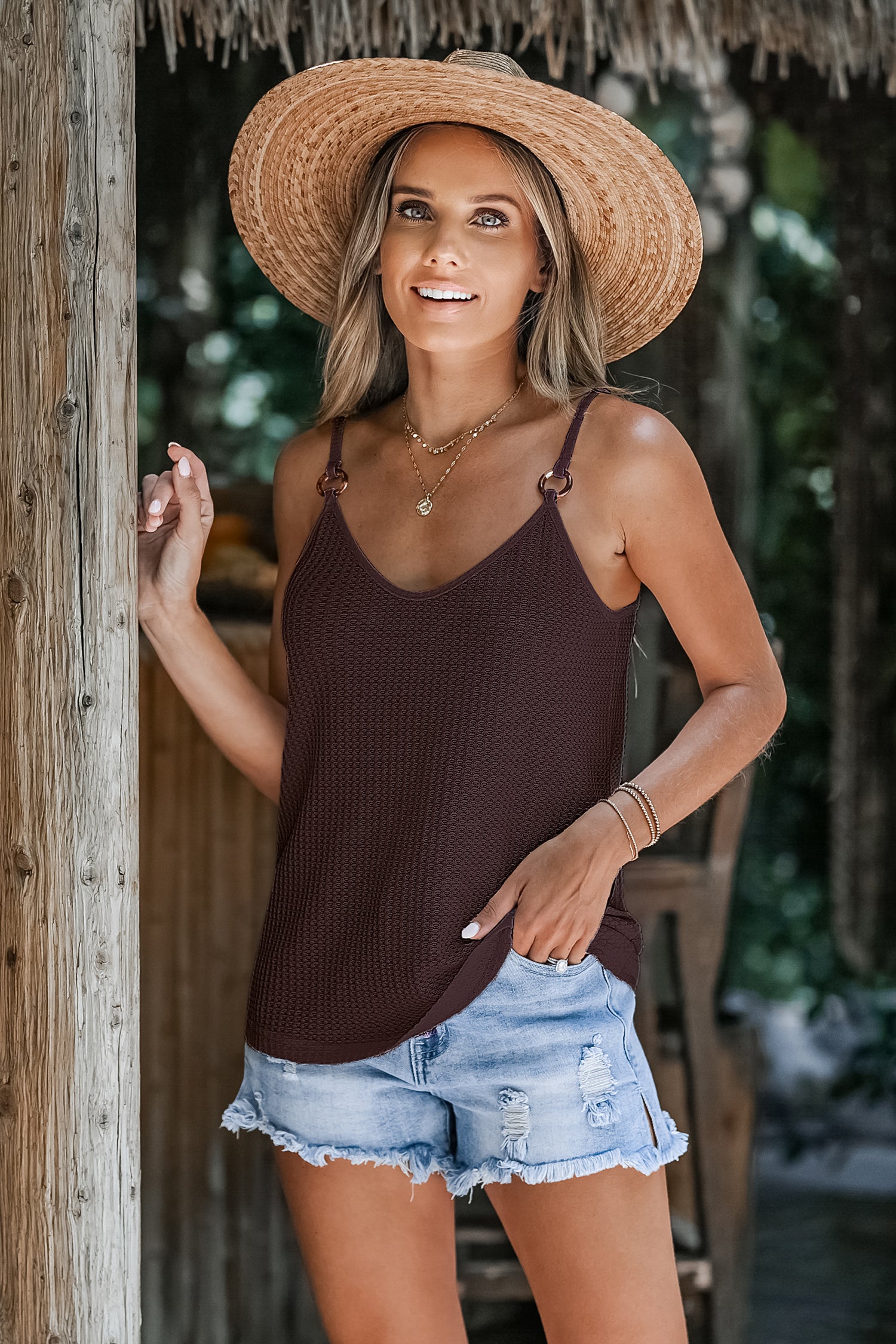 Earth & Ease Brown Top