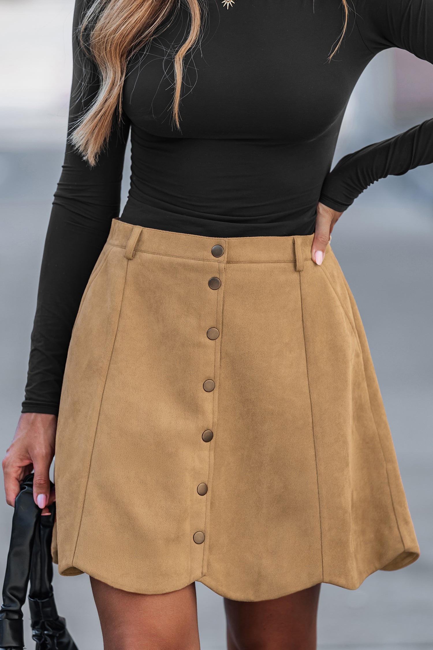 Set the Mood Brown Mini Skirt