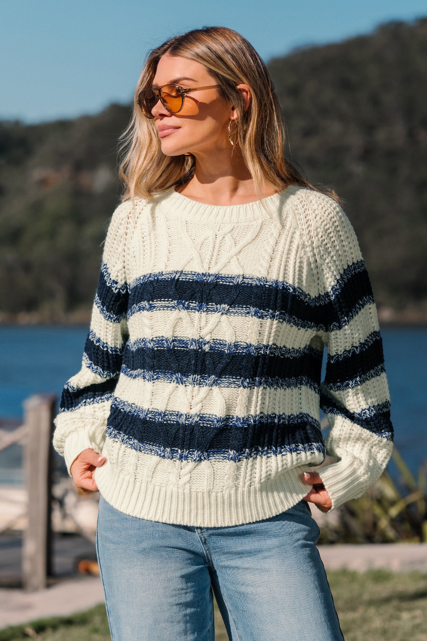 Cozy Current Striped Sweater