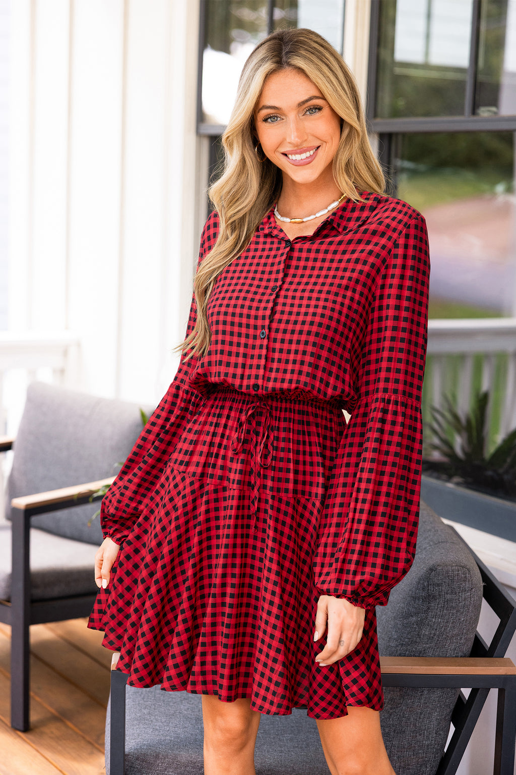 Checked In Plaid Mini Dress